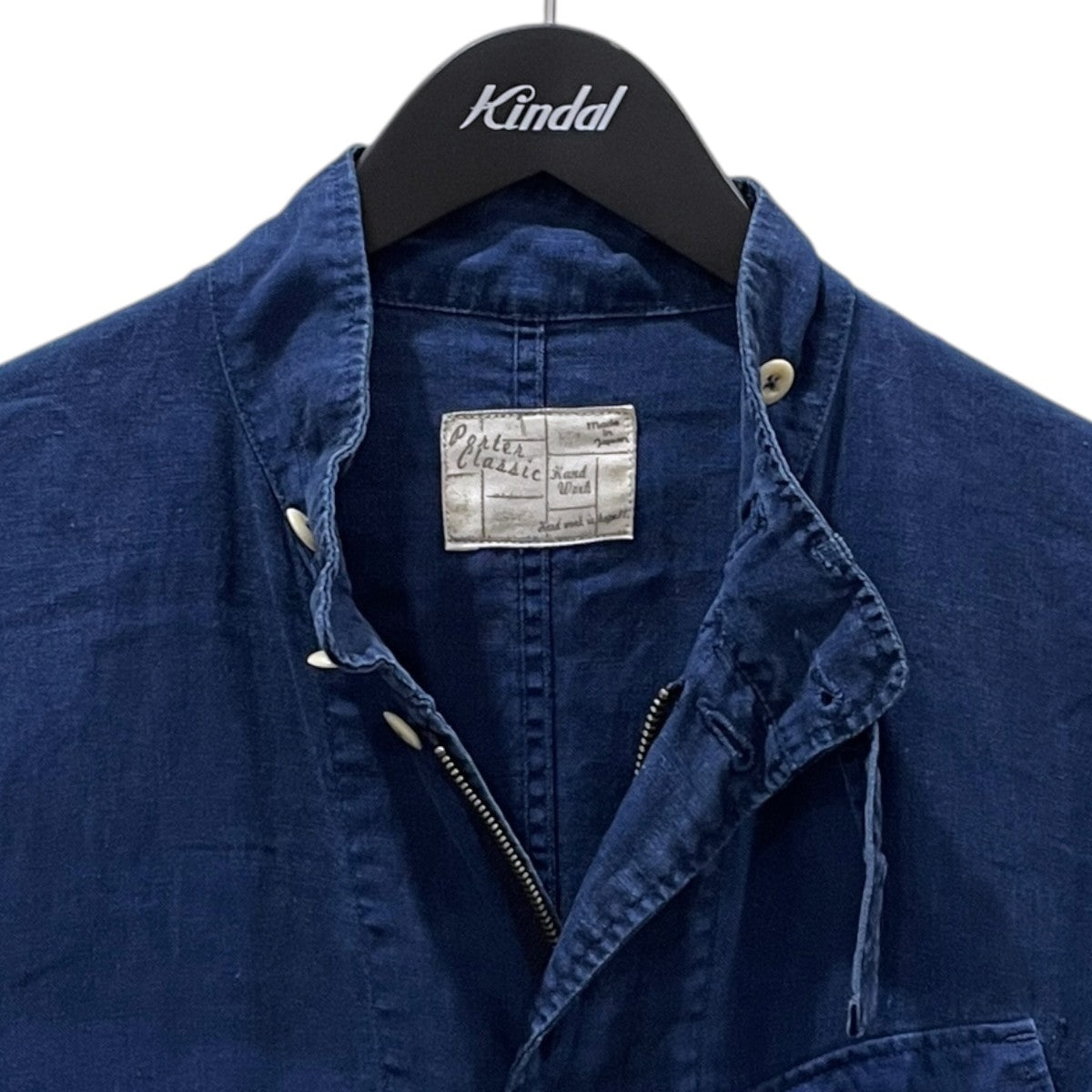 ハンドワークリネンバイカージャケット HAND WORK LINEN BIKER JACKET
