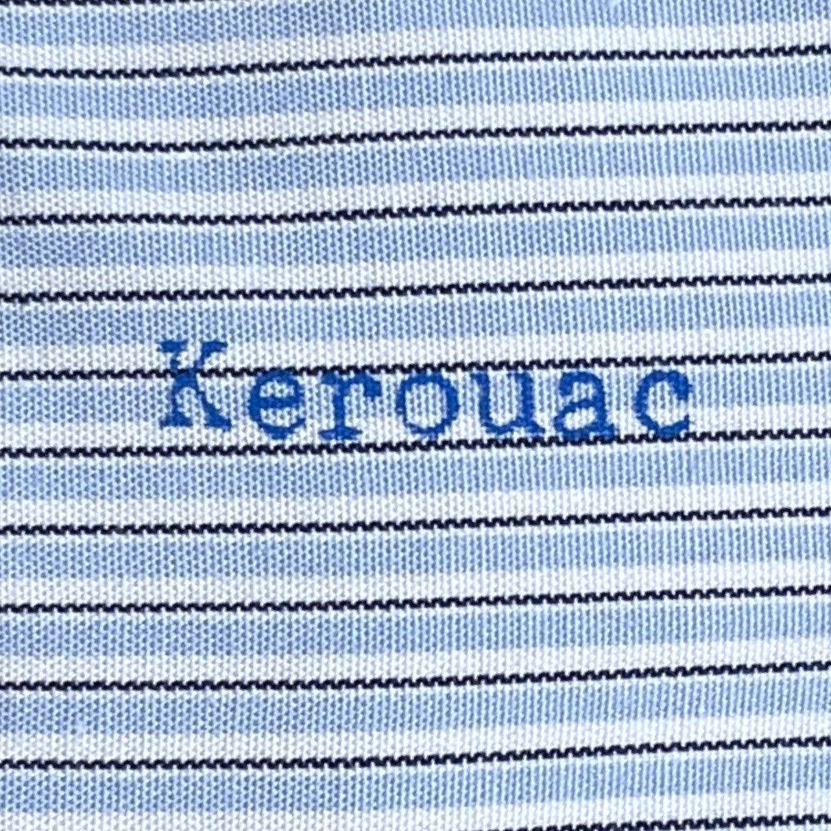 ストライプ柄オープンカラー半袖シャツ KEROUAC PIN STRIPE SHIRT ケルアック ピンストライプシャツ