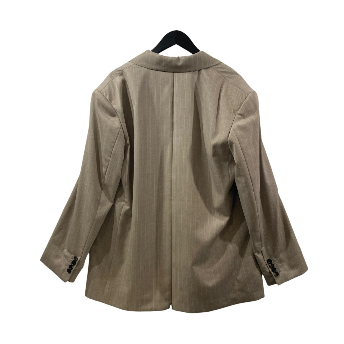 INSCRIRE(アンスクリア) Wool Back Open Jacket BEIGE STRIPE