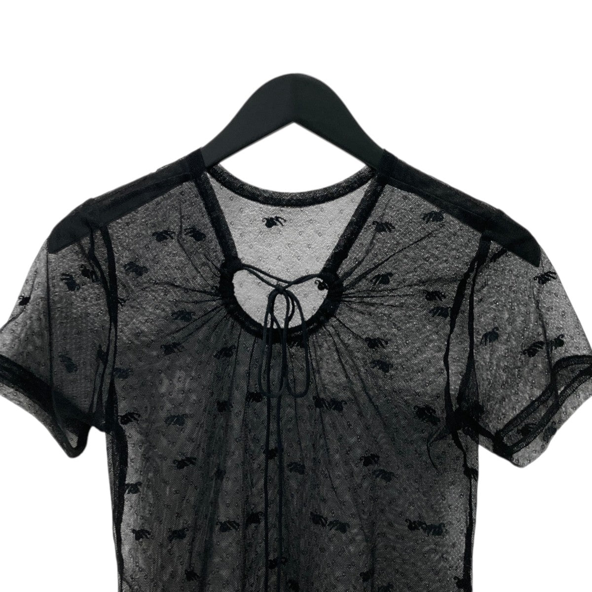 MAISON SPECIAL(メゾンスペシャル) Embroidery Lace Topsシアーシャツ