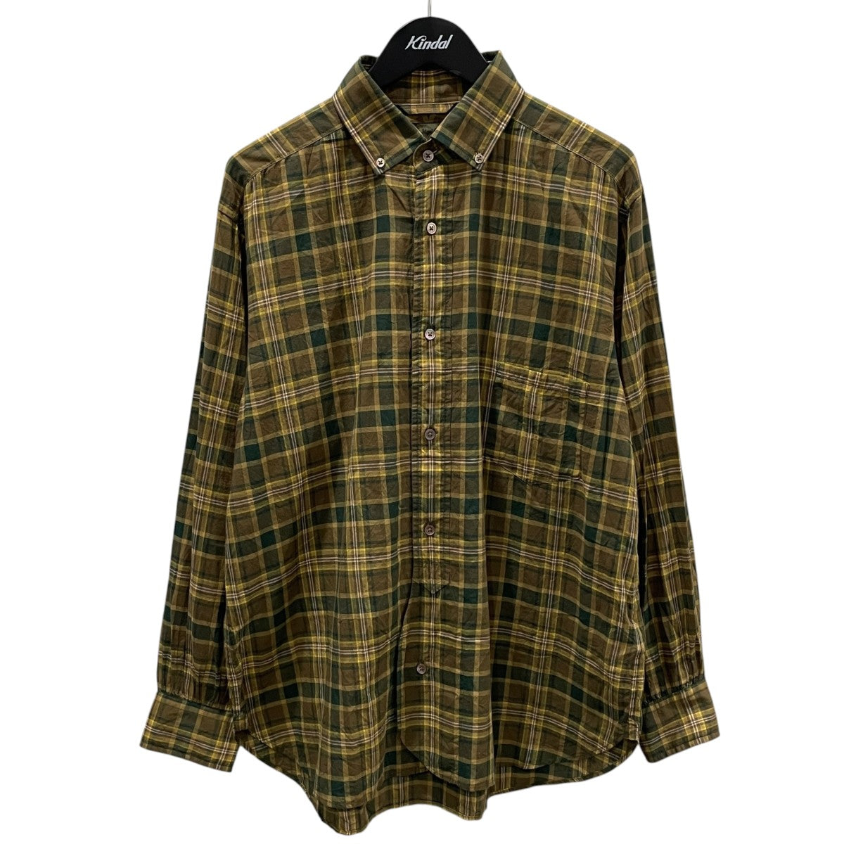 25SSチェック柄シャツ BRITISH OFFICERS SHIRT TYPE 2 CHECK ブリティッシュオフィサーズシャツ タイプ2 チェック 8050-00-10205