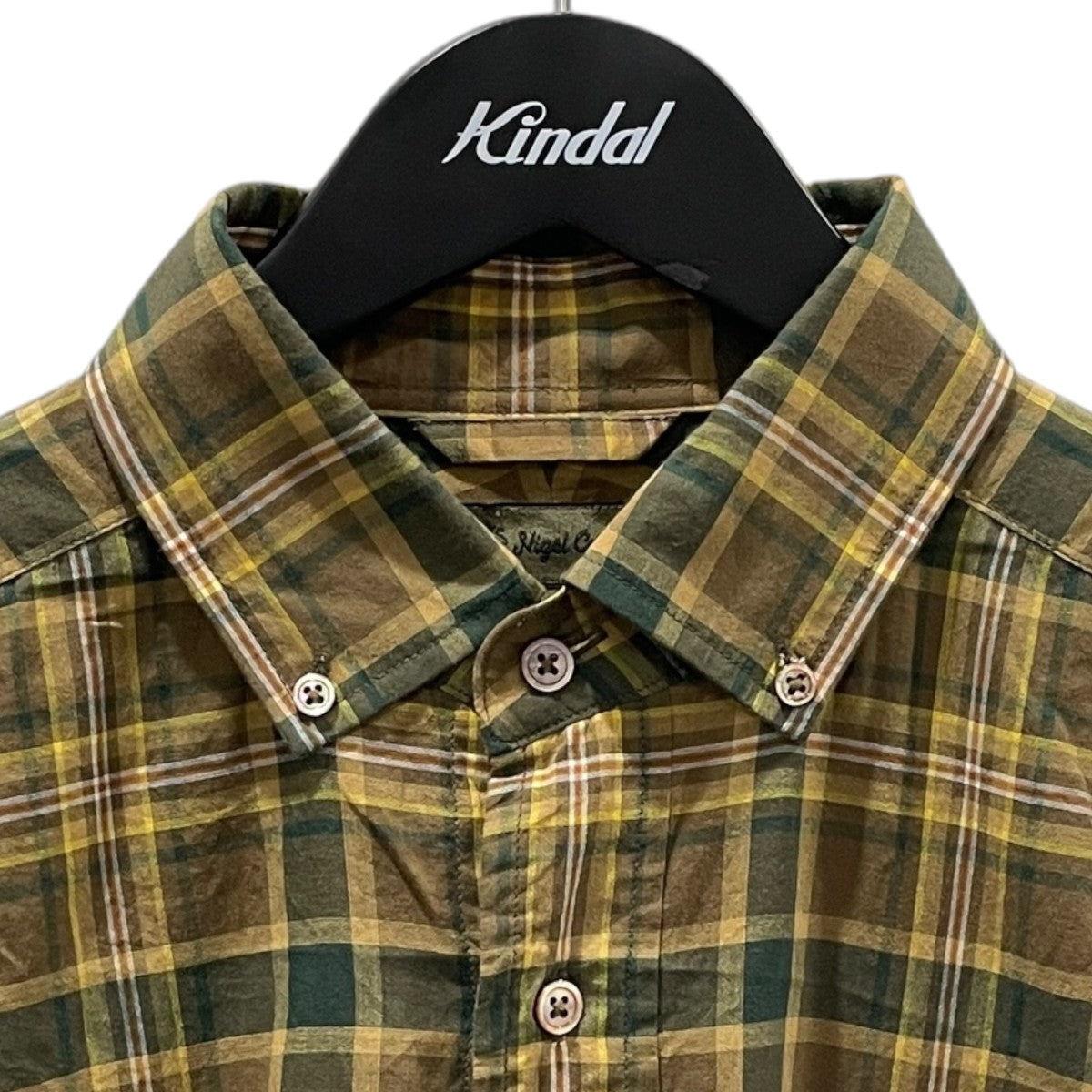 25SSチェック柄シャツ BRITISH OFFICERS SHIRT TYPE 2 CHECK ブリティッシュオフィサーズシャツ タイプ2 チェック 8050-00-10205