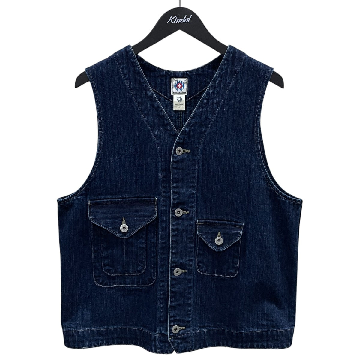 24AW デニムベスト Cruzer Jacket herringbone denim クルーザーベスト ヘリンボーンデニム 1501BS-HBI
