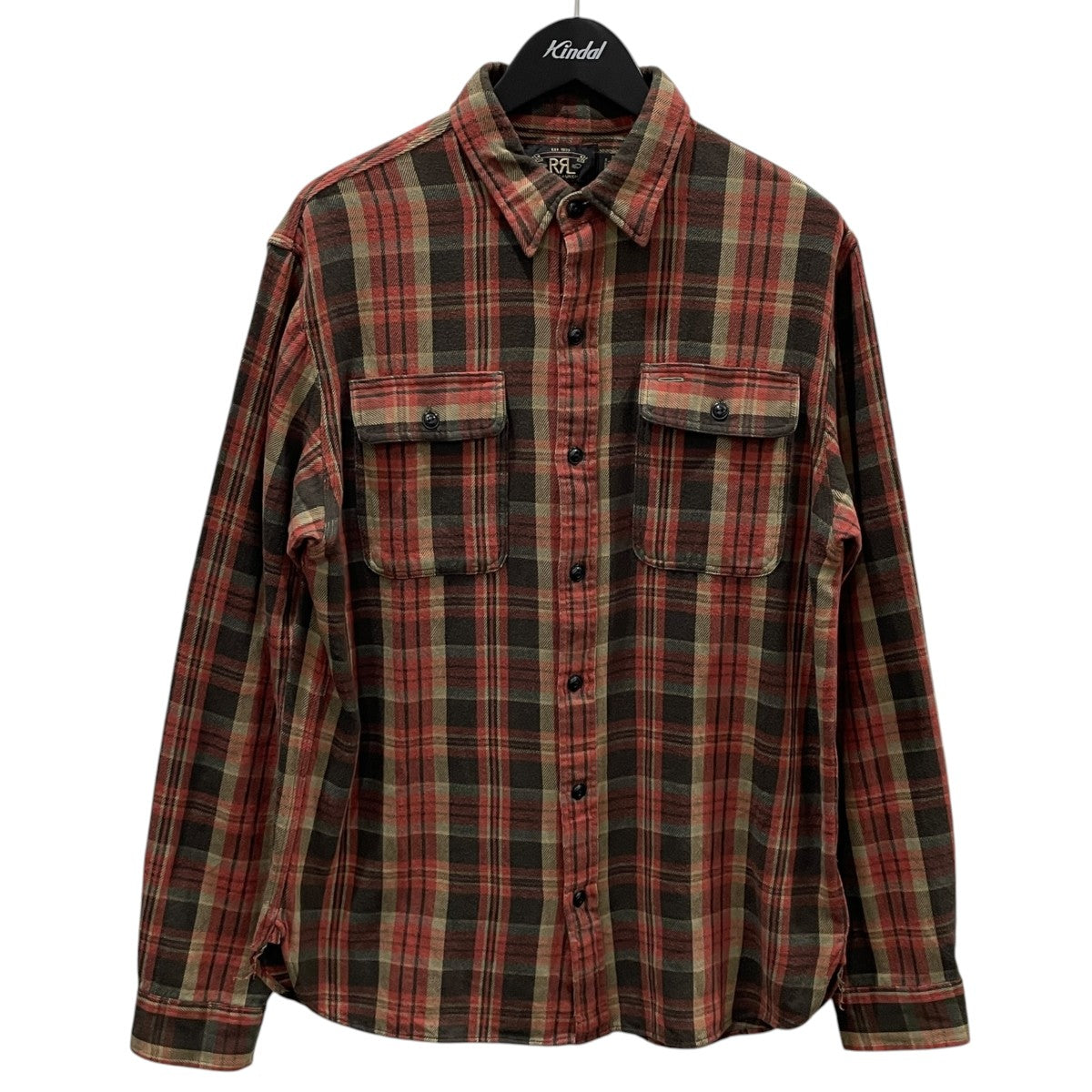 24AW チェック柄ネルシャツ Plaid Twill Workshir プレイド ツイル ワークシャツ 782959620001