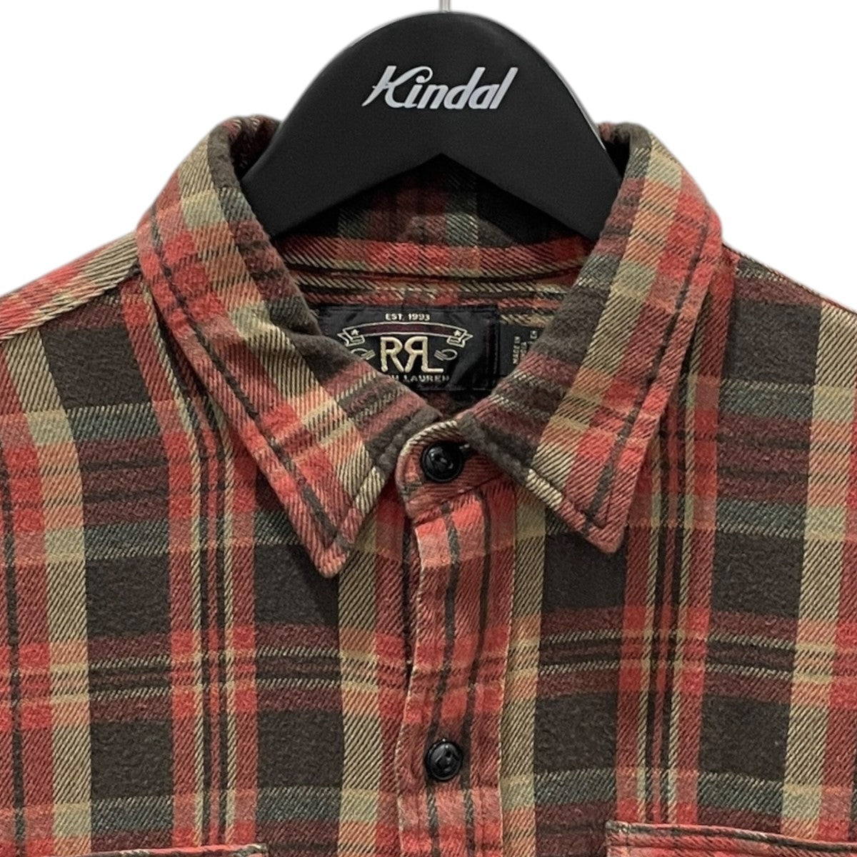 24AW チェック柄ネルシャツ Plaid Twill Workshir プレイド ツイル ワークシャツ 782959620001