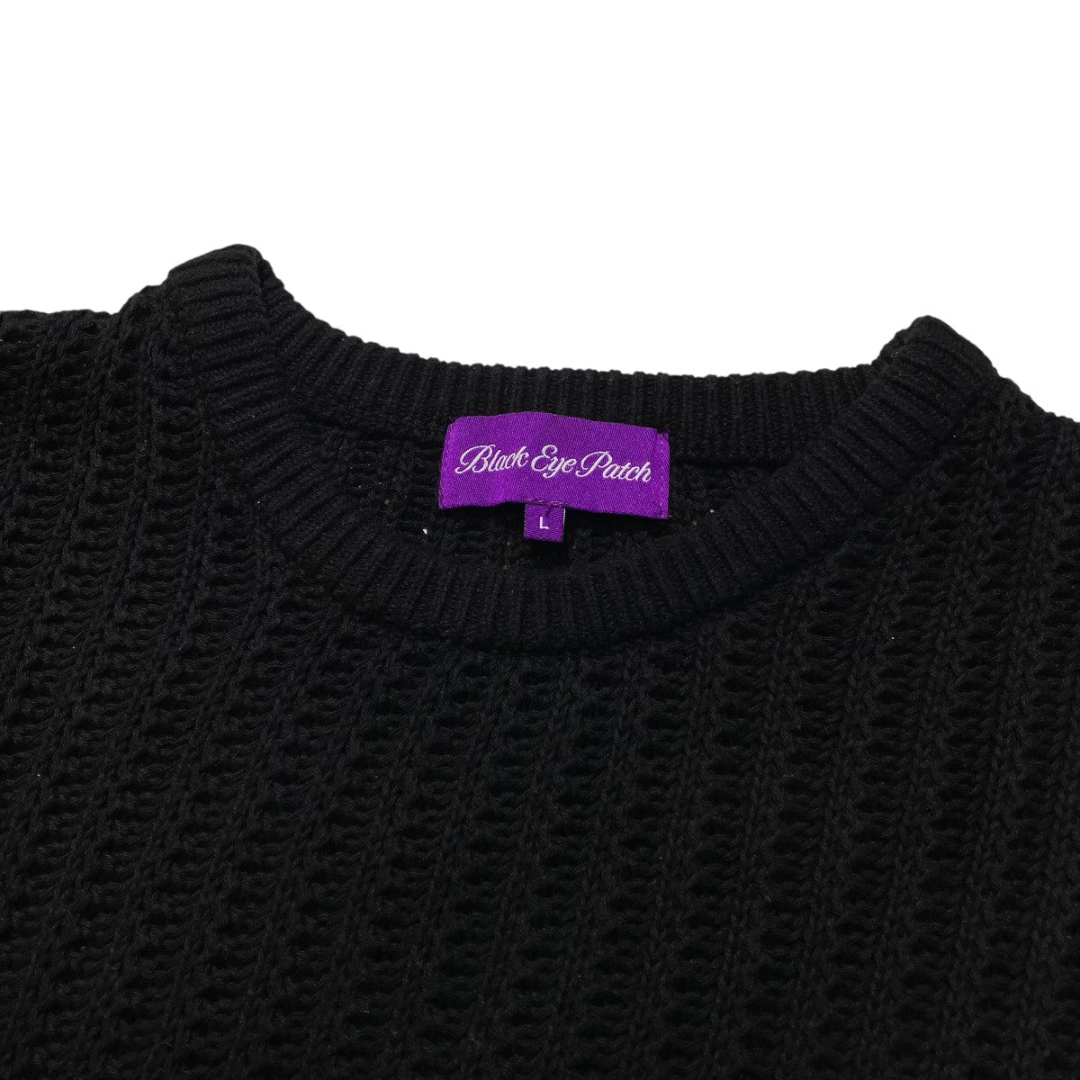 OG LABEL WAFFLE KNITTED CREWニット