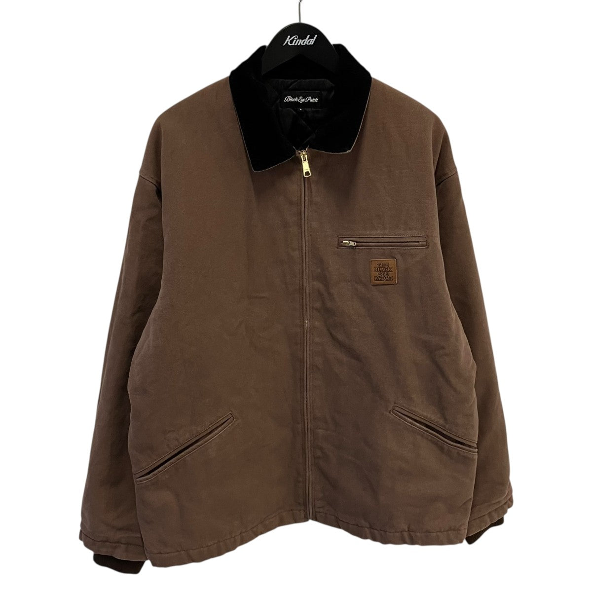 LEATHER PATCHED DUCK JACKETジップブルゾン