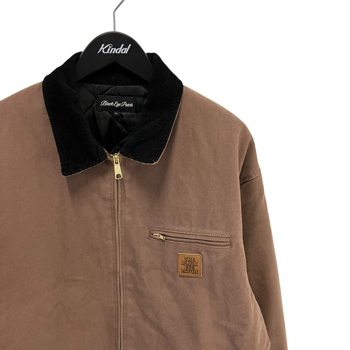 LEATHER PATCHED DUCK JACKETジップブルゾン