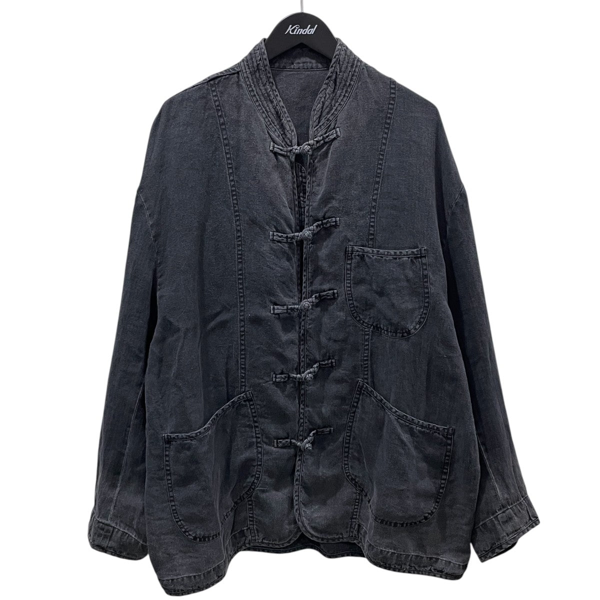 26SS ブラックリネン チャイニーズジャケット BLACK LINEN CHINESE JACKET