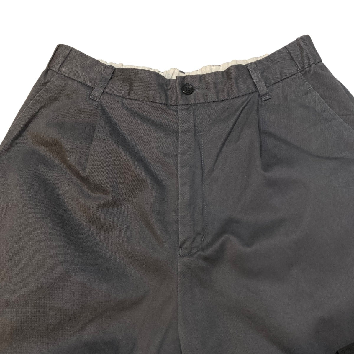 Scale Off Wool Slim Waisted Wide Tapered Chef PantsパンツGM241-40069B