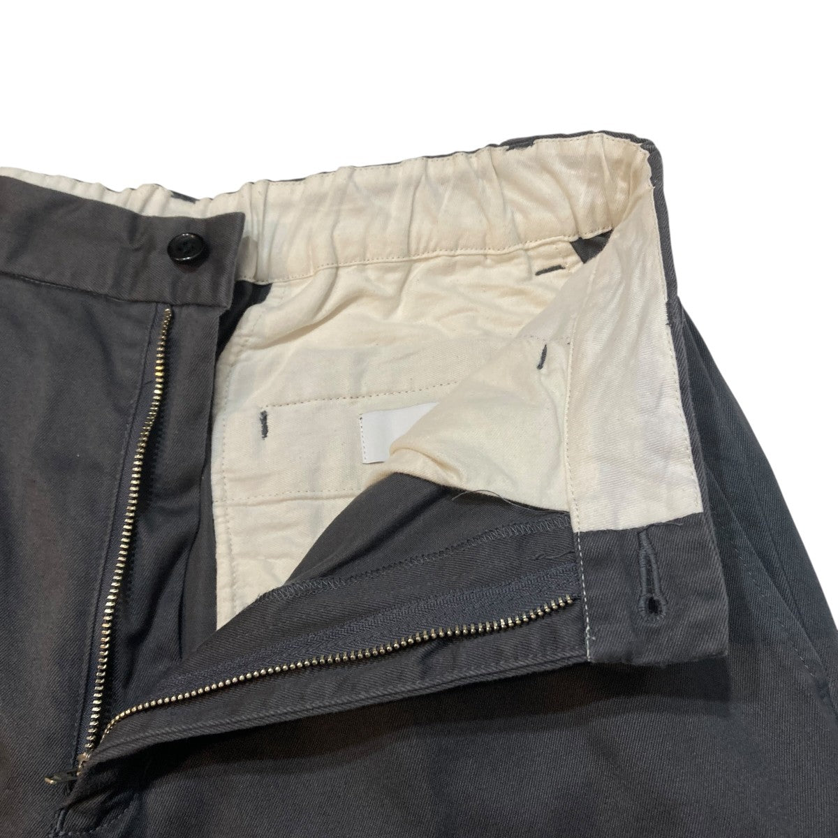 Scale Off Wool Slim Waisted Wide Tapered Chef PantsパンツGM241-40069B