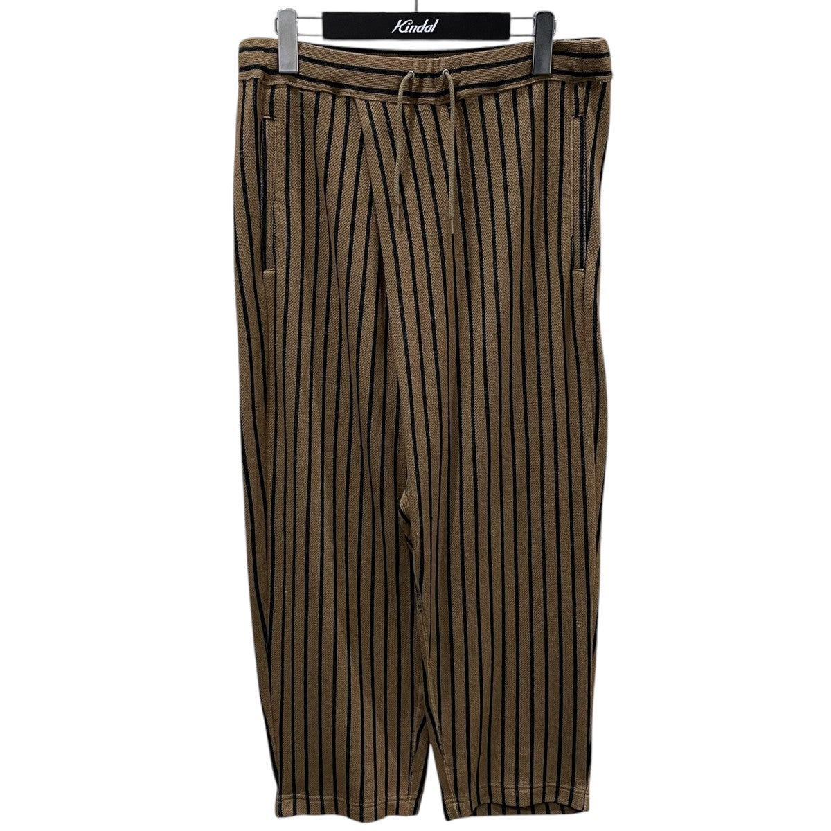 18SS ストライプ柄イージーパンツ Cotton Linen Ankle Pants コットンリネン アンクルパンツ SW-18SU203