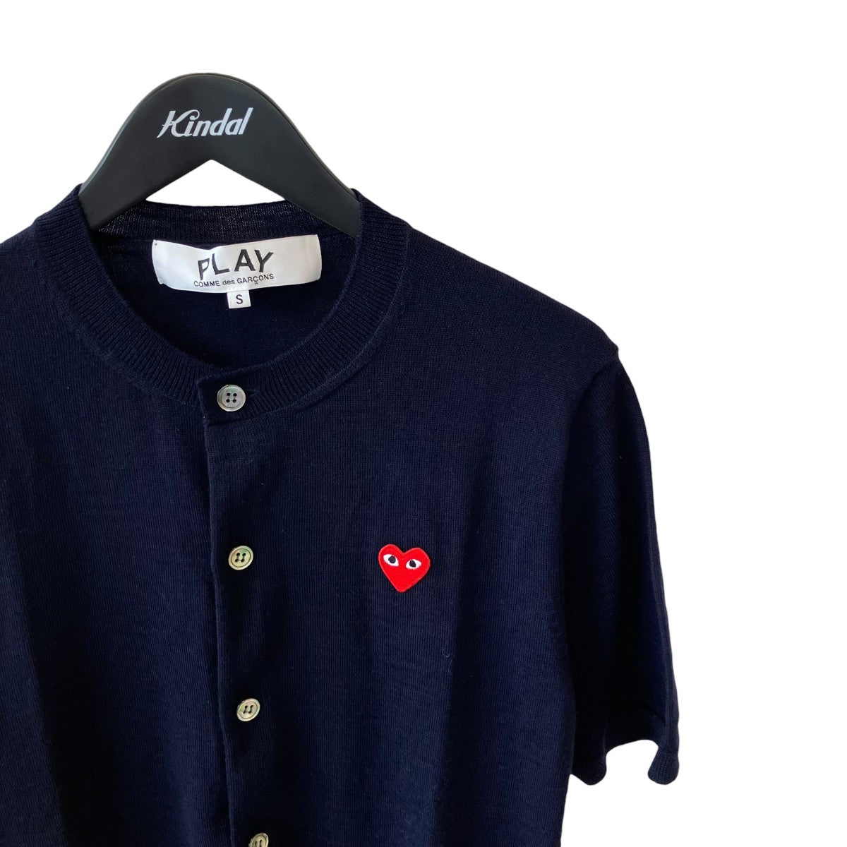 PLAY COMME des GARCONS(プレイコムデギャルソン) 半袖カーディガンAX