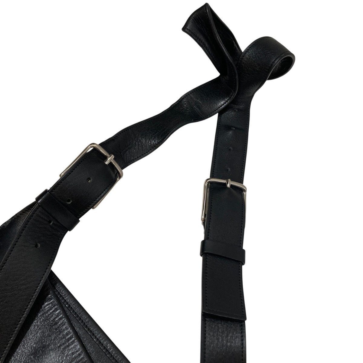 Emul black ylva calf leatherショルダーバッグ