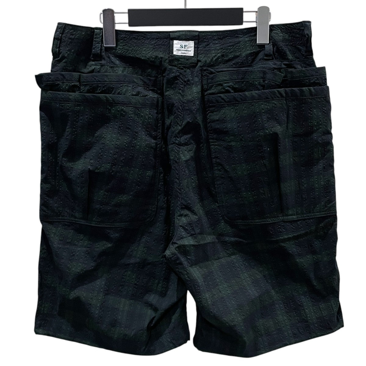 24SS ブラックウォッチチェック柄シアサッカーハーフパンツ OVERGROWN HIKER PANTS 1／2 オーバーグローンハイカーパンツ 1／2 SF-242141