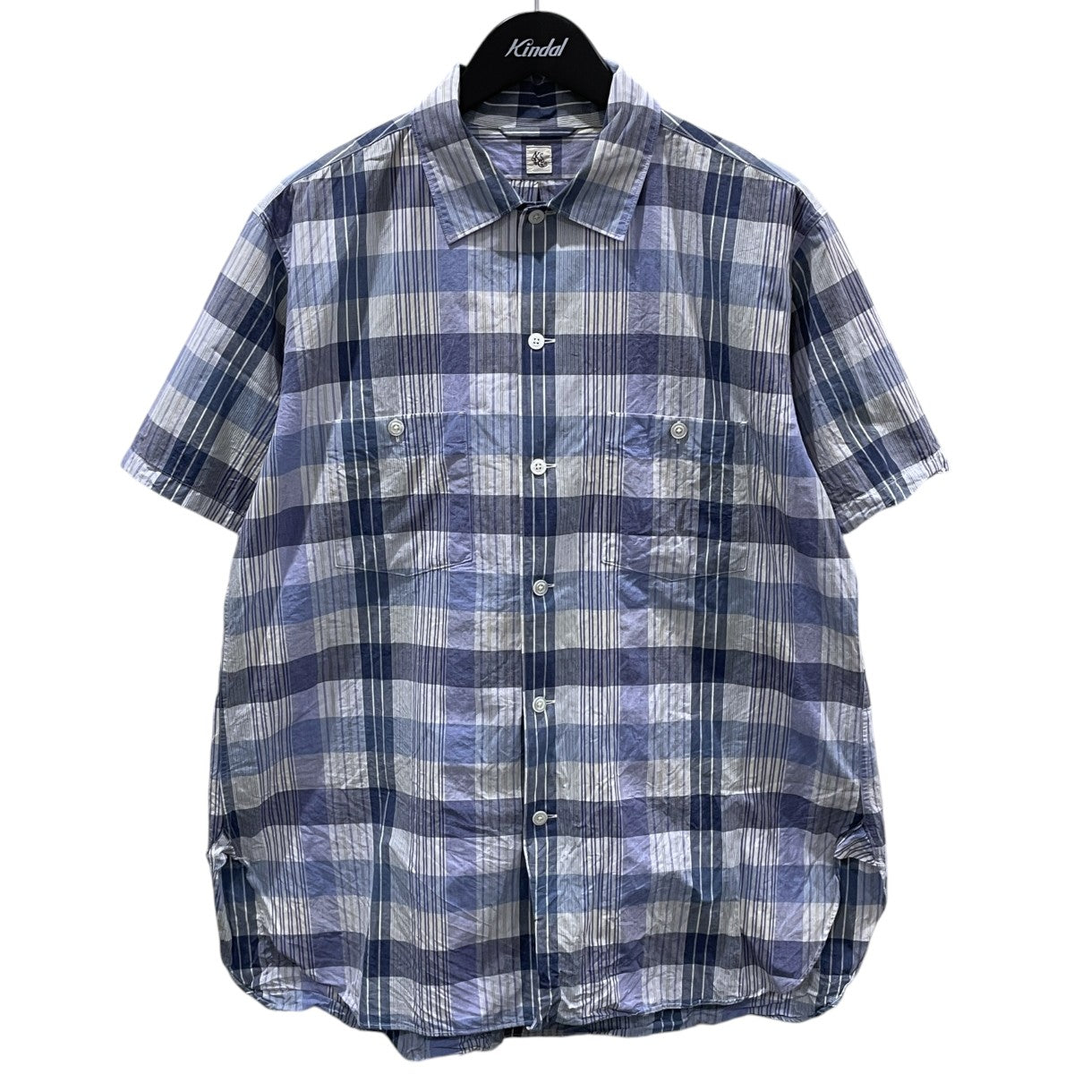 18SS チェック柄半袖シャツ WORK SHIRT ワークシャツ KS8SSH04