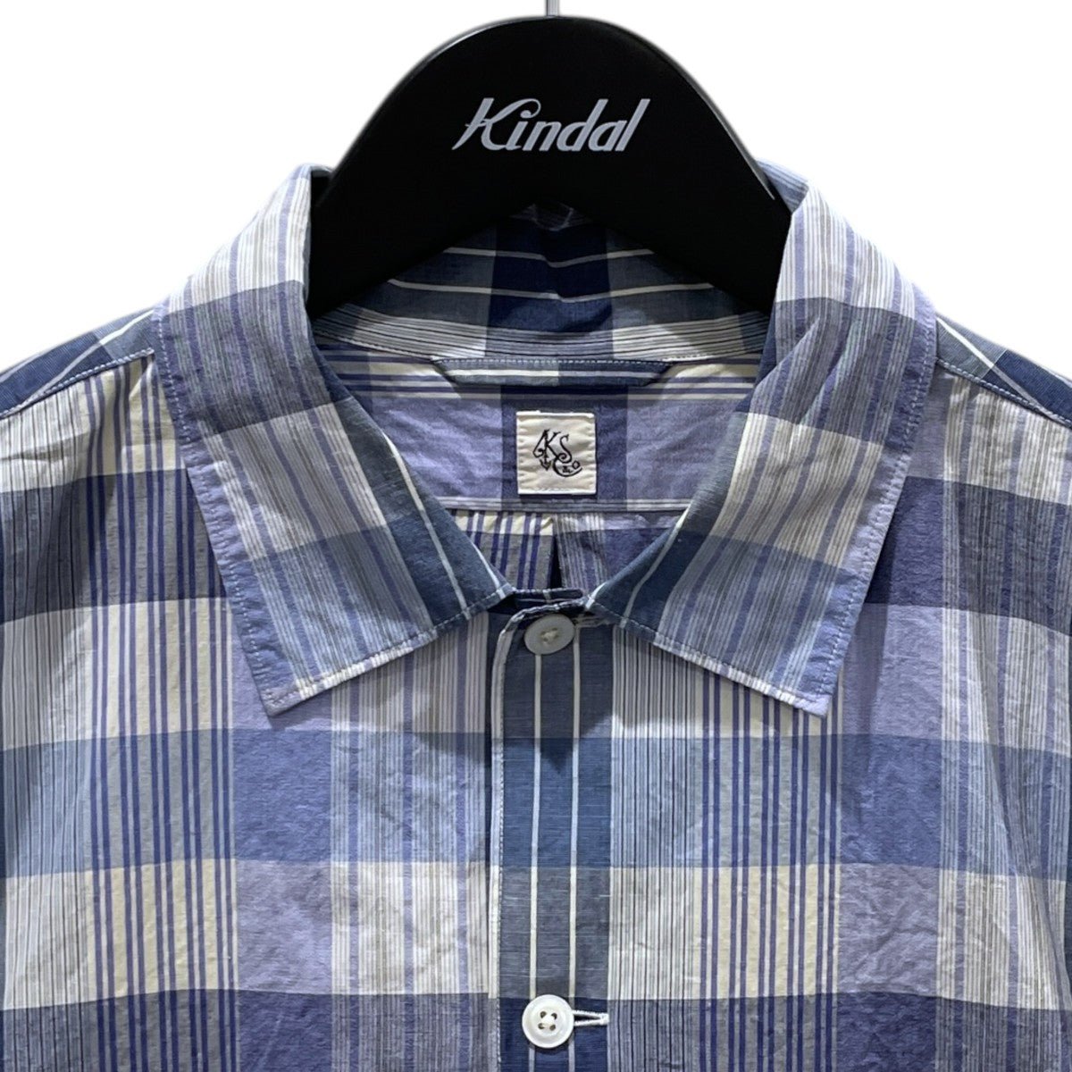 18SS チェック柄半袖シャツ WORK SHIRT ワークシャツ KS8SSH04