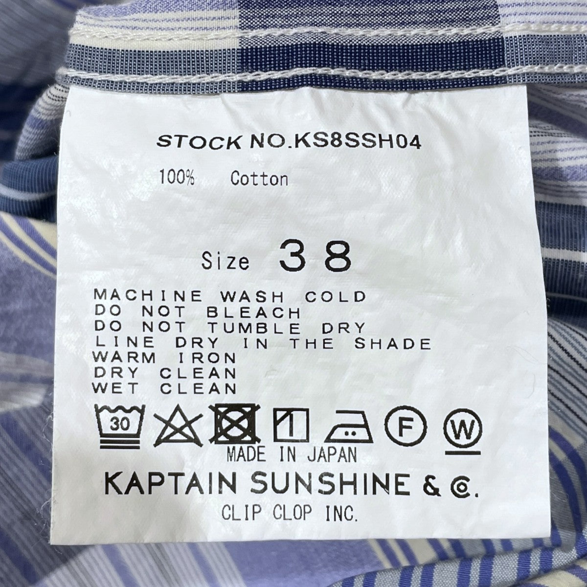18SS チェック柄半袖シャツ WORK SHIRT ワークシャツ KS8SSH04