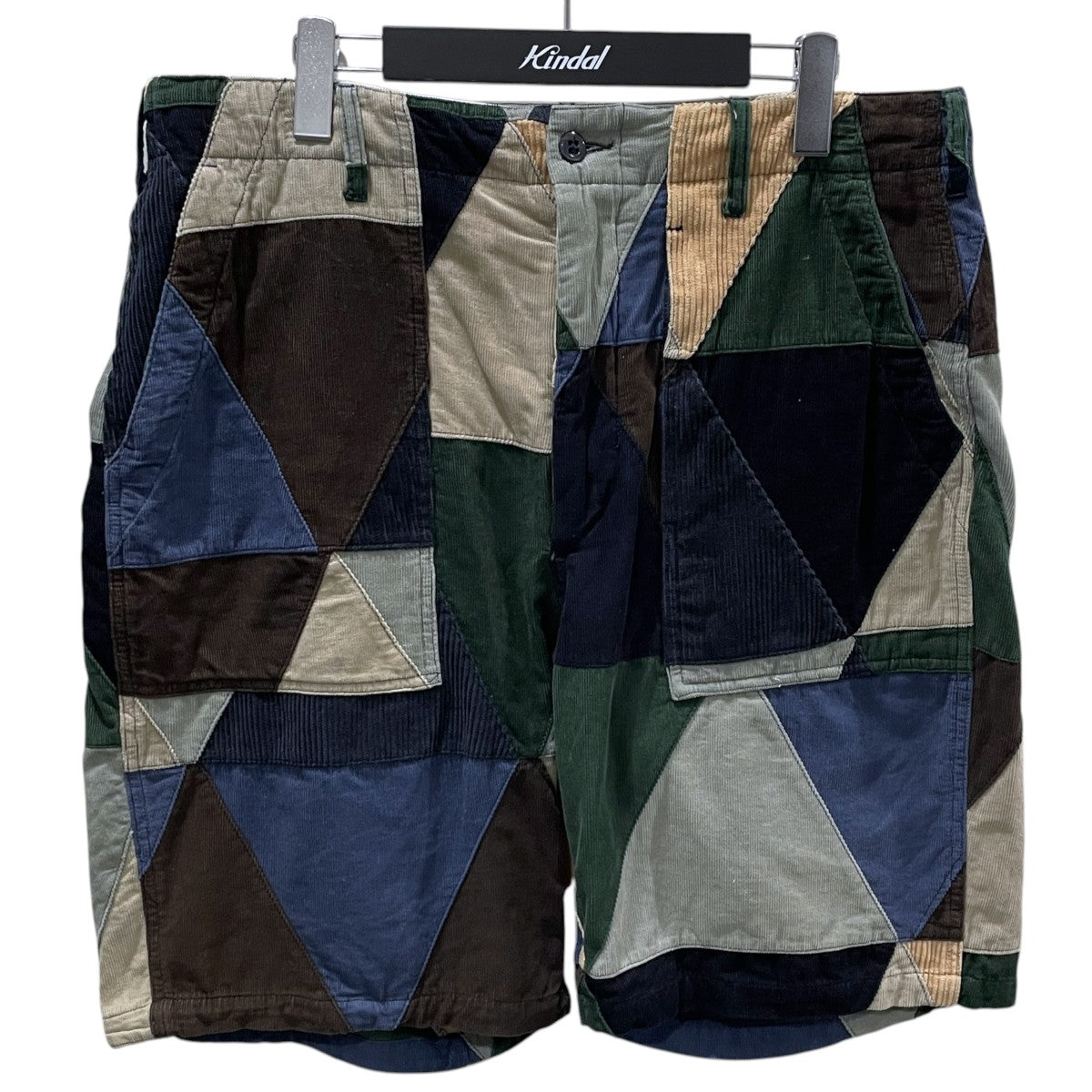24SS コーデュロイパッチワークハーフパンツ Fatigue Short - Triangle Corduroy Patchwork ファティーグショート トライアングル コーデュロイ パッチワーク