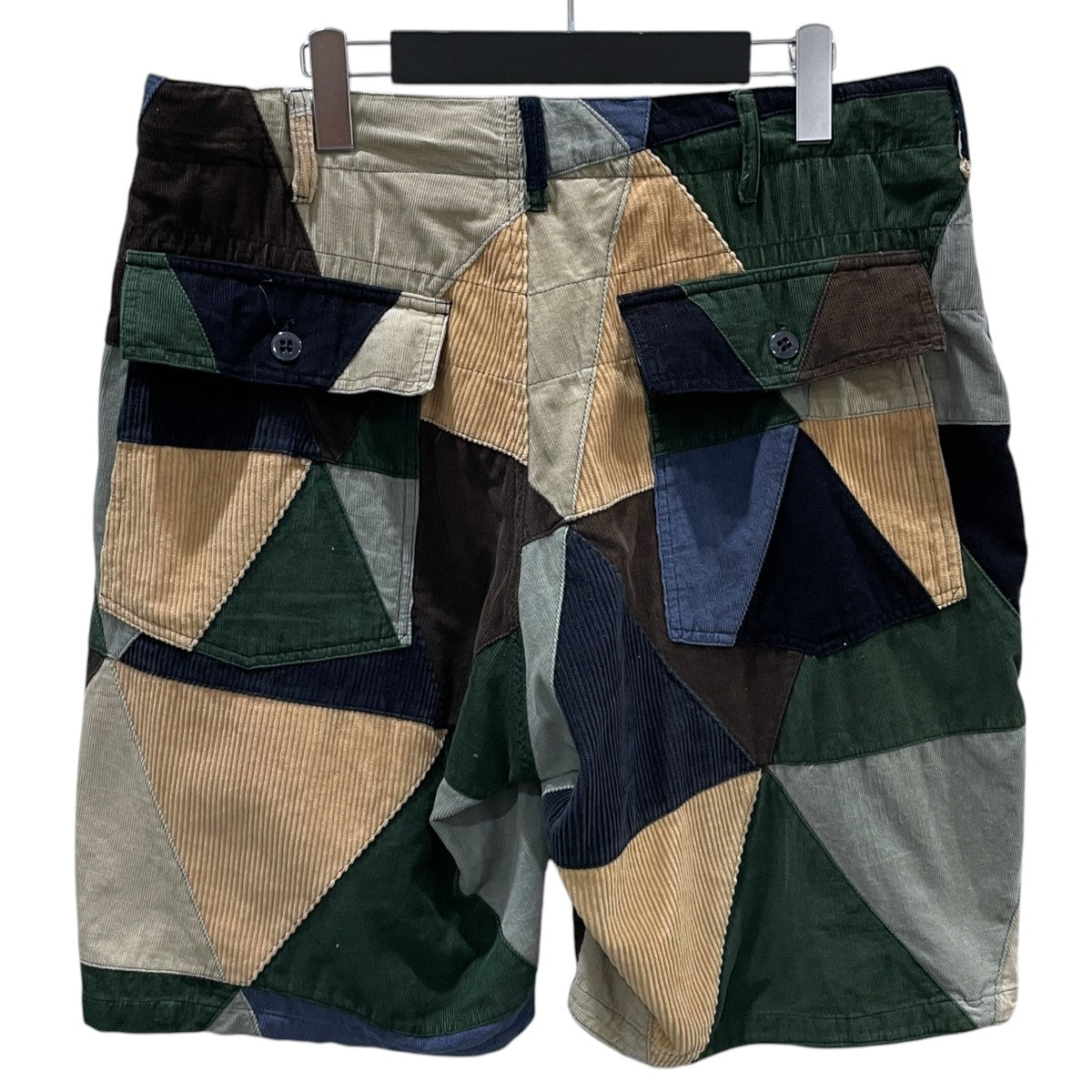 24SS コーデュロイパッチワークハーフパンツ Fatigue Short - Triangle Corduroy Patchwork ファティーグショート トライアングル コーデュロイ パッチワーク