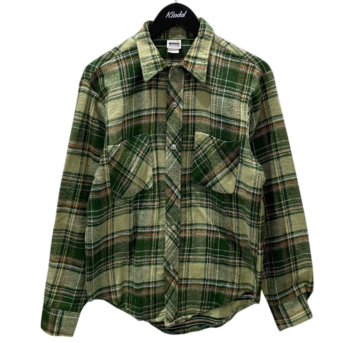 60〜70s  フランネルチェックシャツ FLANNEL CHECK SHIRT 茶タグ