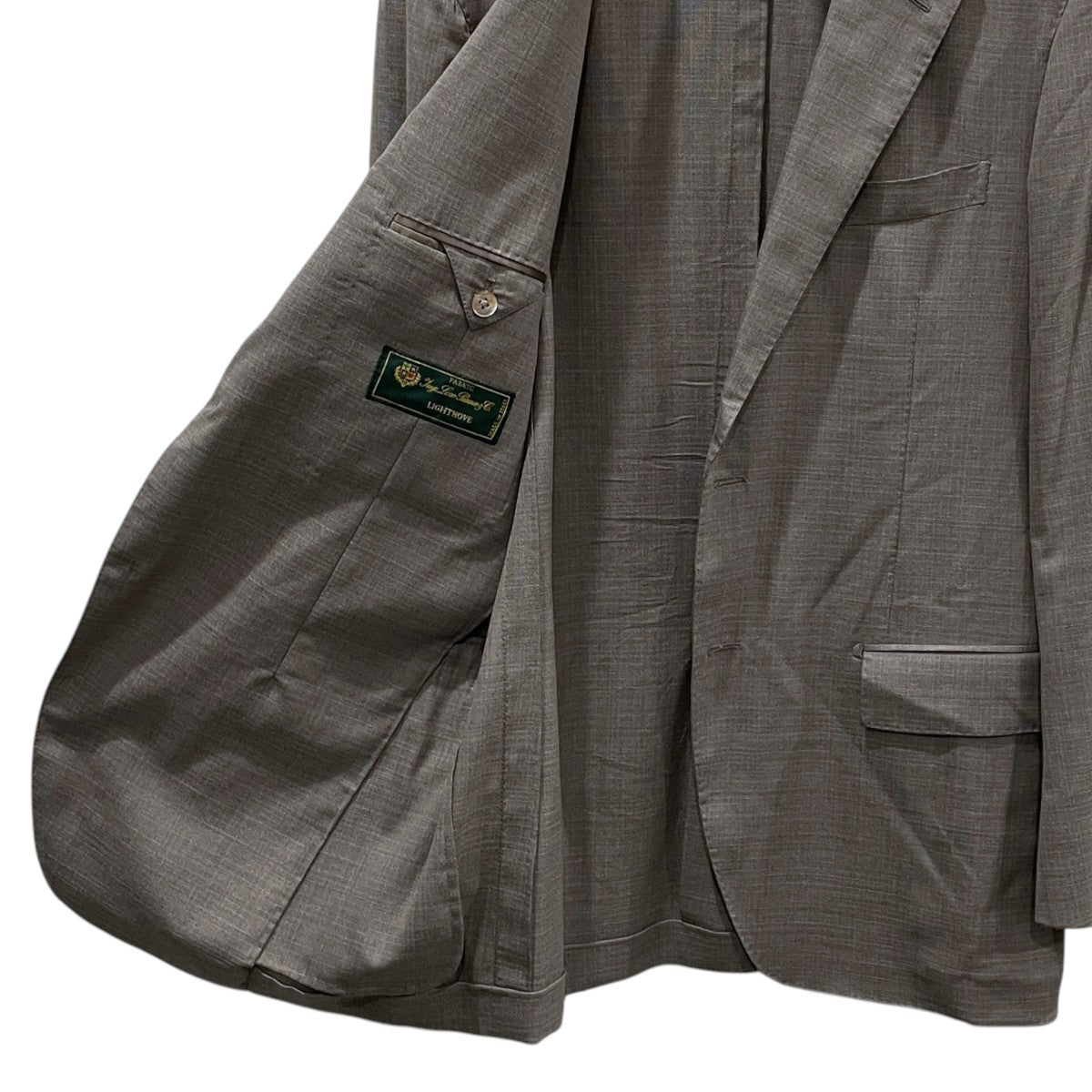 TOMORROWLAND PILGRIM 22SS ウールシルクポリウレタン ホップサック シングル2Bテーラードジャケット Loro Piana LIGHT MOVE ロ・ピアーナ ライトムーブ 61-07-22-07102 古着・中古-4枚目のアイテム画像