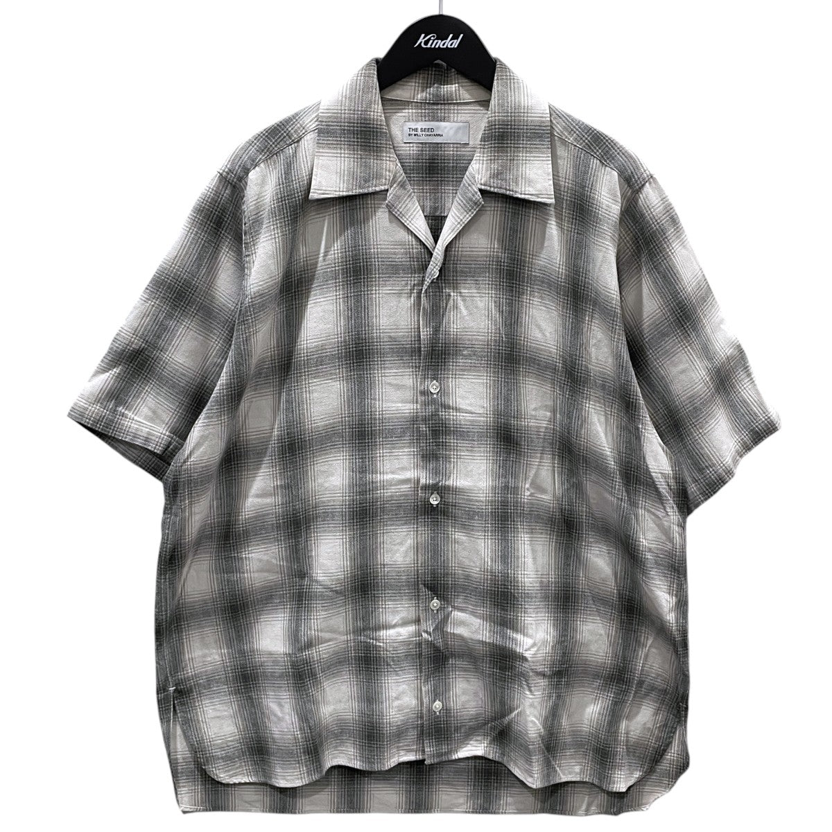 23SS オンブレチェック柄オープンカラー半袖シャツ ROMEO SHIRTS ロミオシャツ 23051596201010