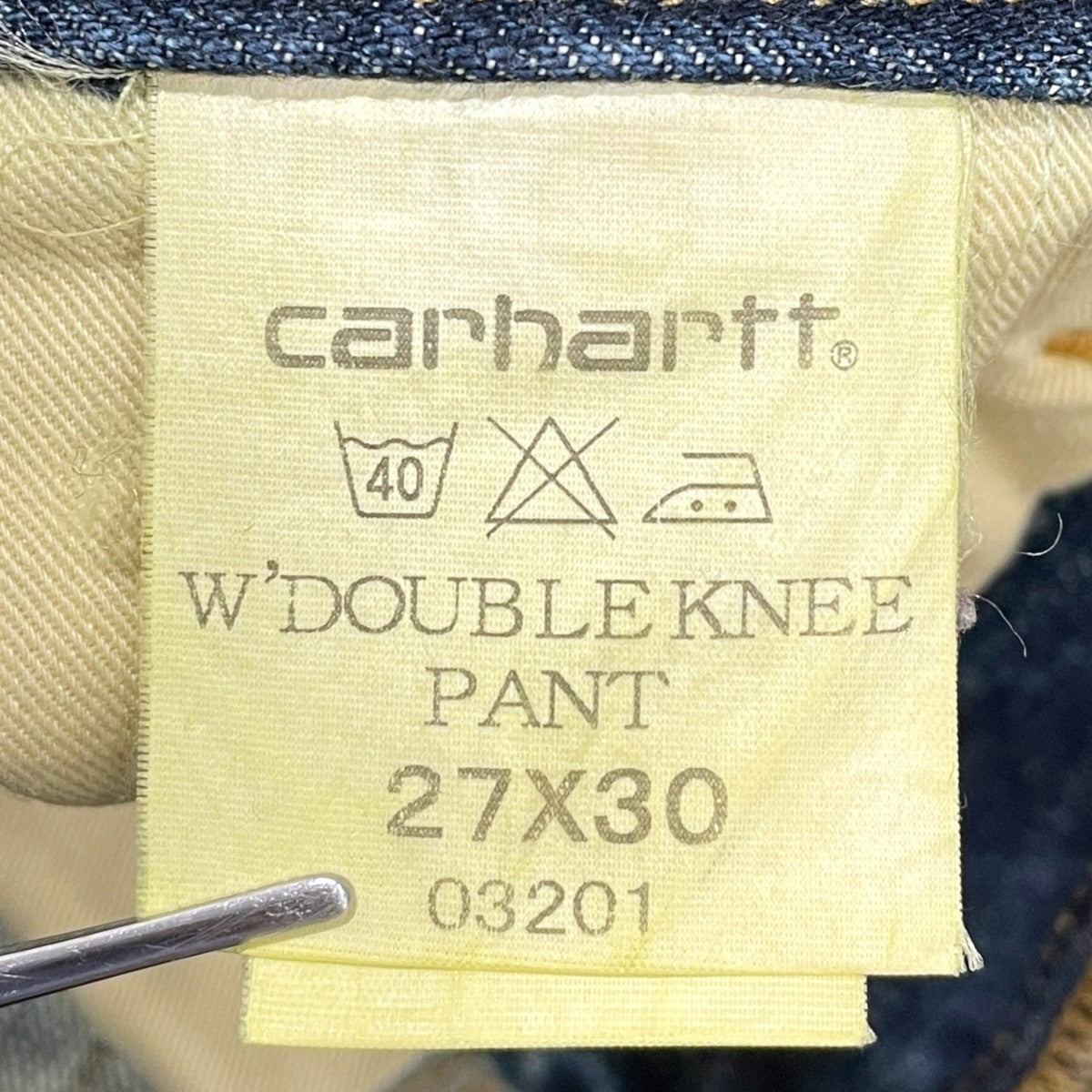 CarHartt デニムパンツ W’ DOUBLE KNEE PANT ウィメンズ ダブルニー パンツ 03201 古着・中古-7枚目のアイテム画像