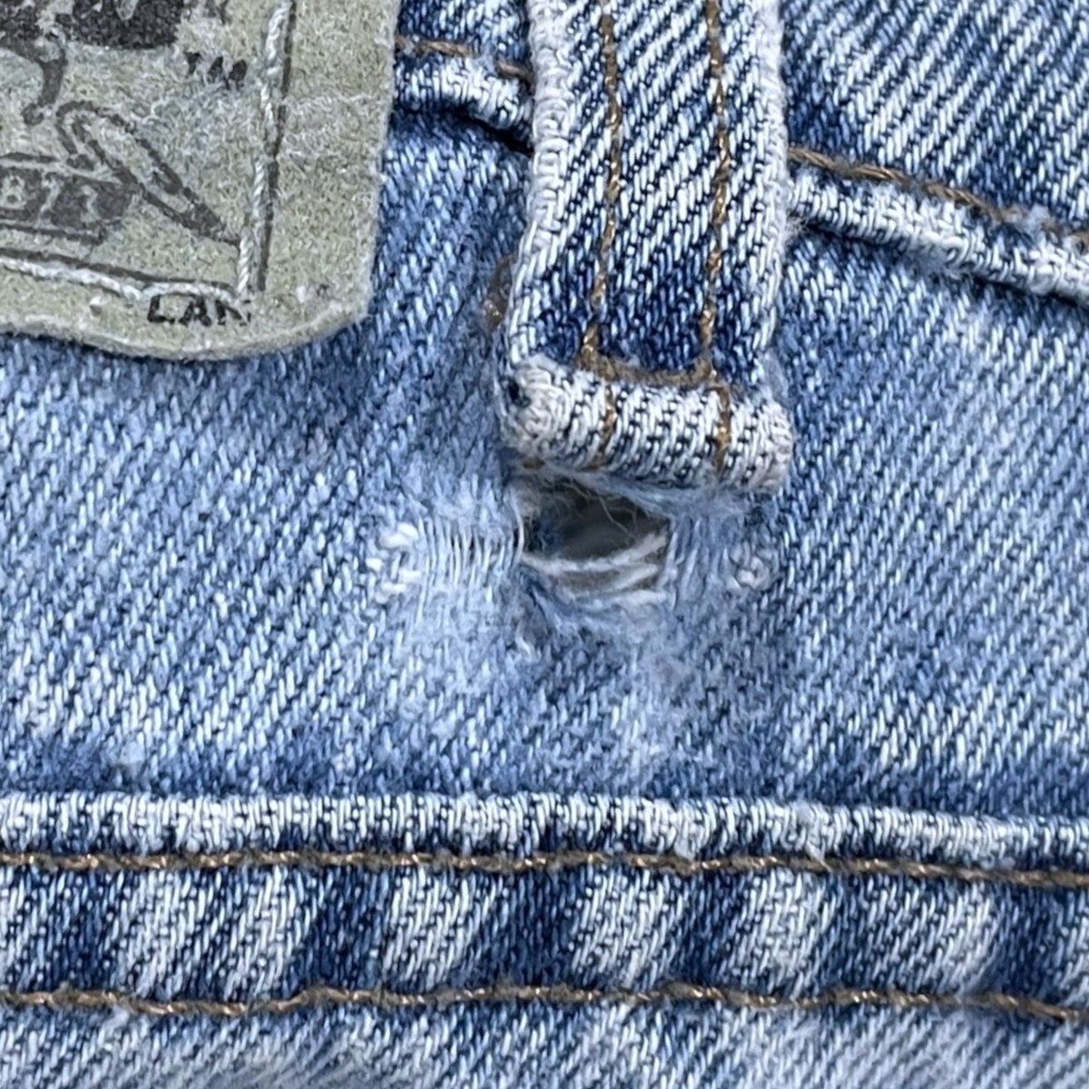 LEVI’S SILVER TAB 90s デニムパンツ BAGGY バギー MADE IN USA ボタン裏549 40561-0891 古着・中古-6枚目のアイテム画像