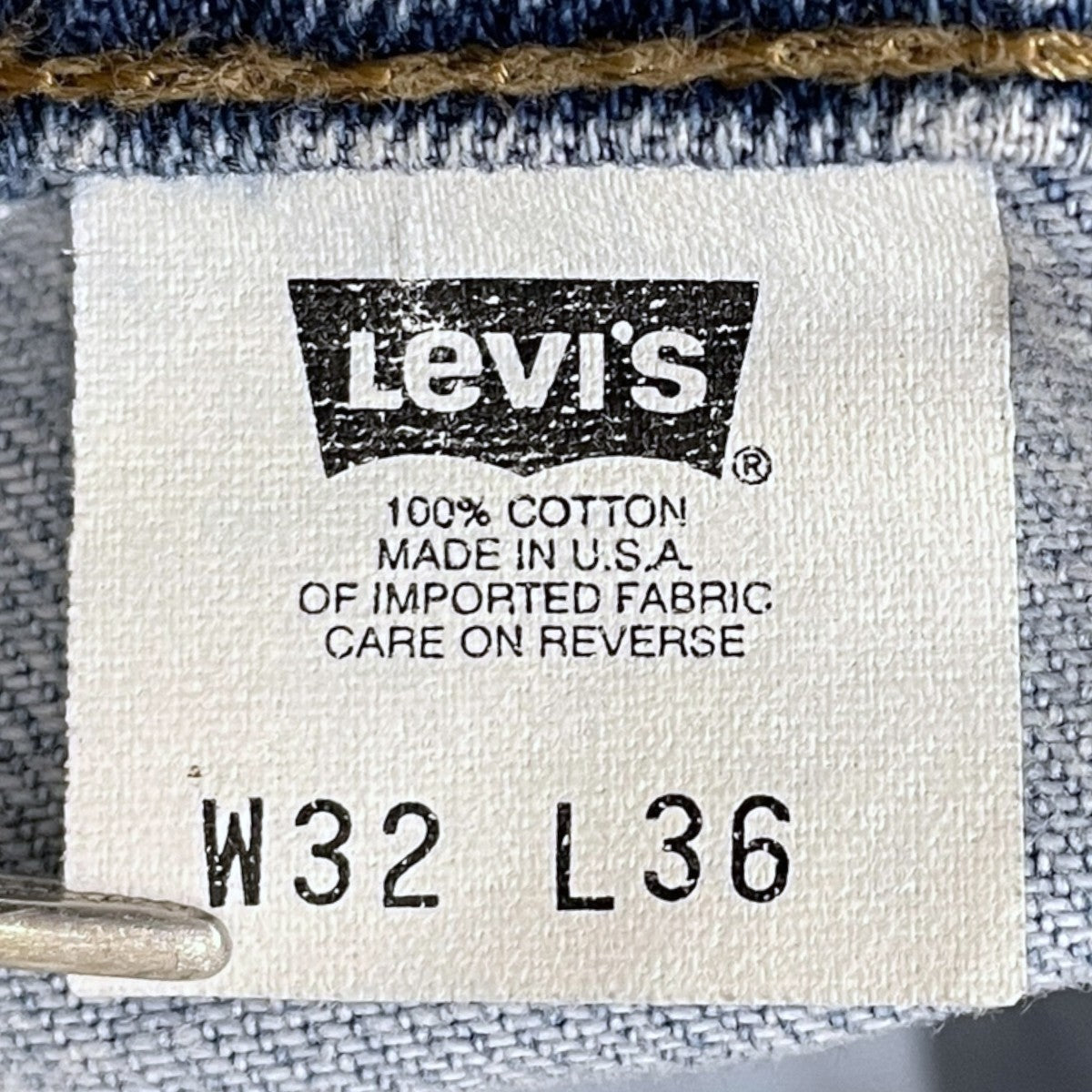 LEVI’S SILVER TAB 90s デニムパンツ BAGGY バギー MADE IN USA ボタン裏549 40561-0891 古着・中古-9枚目のアイテム画像