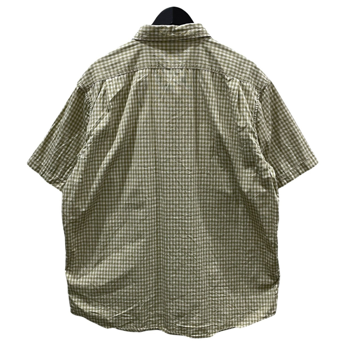 チェック柄半袖シャツ Washed S／S Feather Cloth Shirt ウォッシュドS／Sフェザークロスシャツ 8050-45-11000