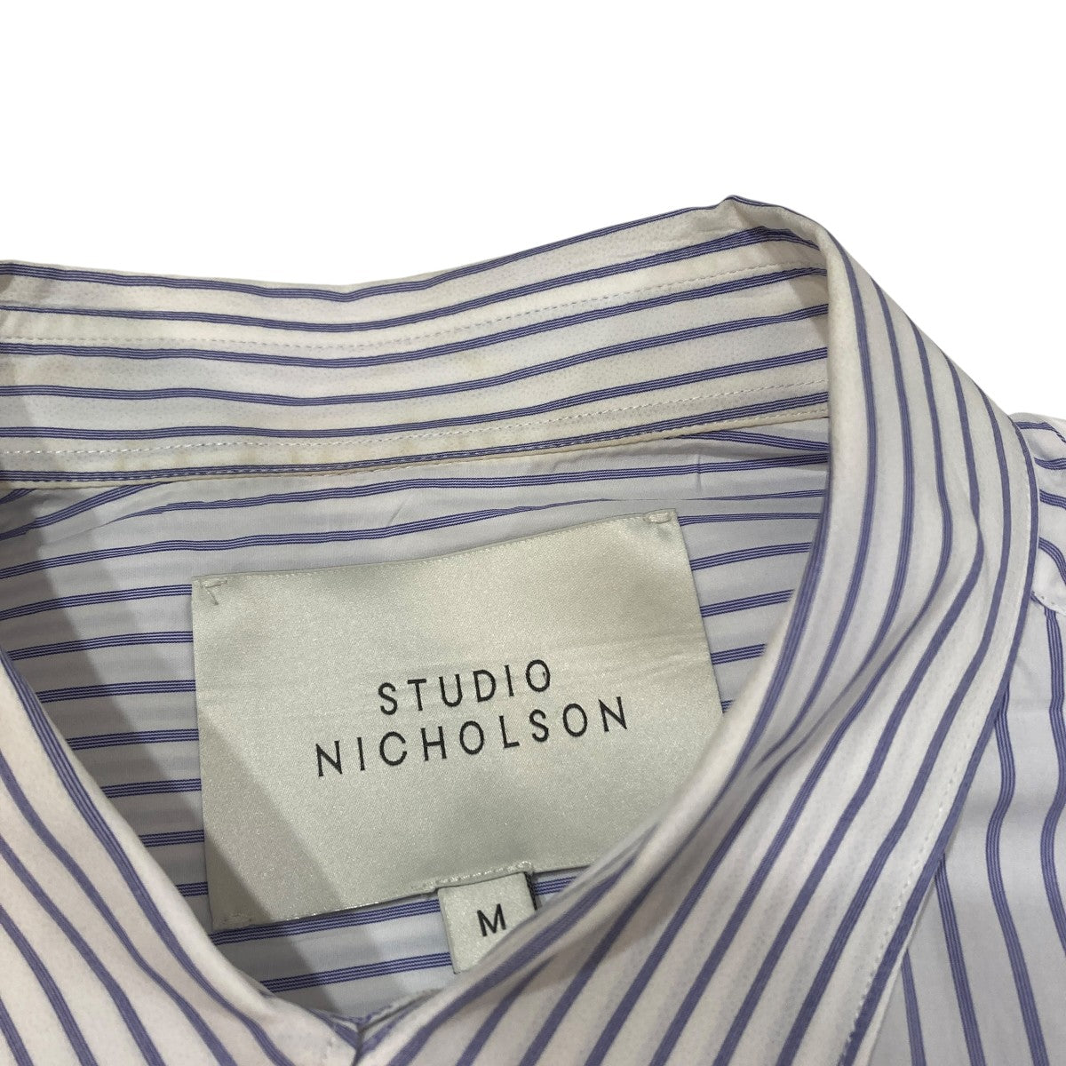 STUDIO NICHOLSON／BIG／ALBINIストライプ半袖シャツSNM-085