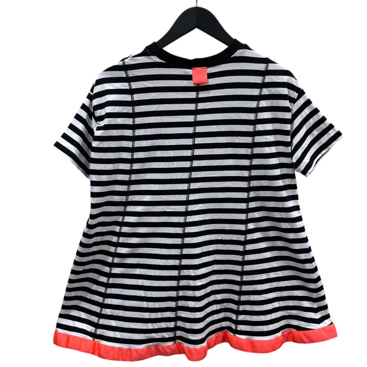 24SS ボーダー柄半袖カットソー フレアタグTシャツ LIN-35