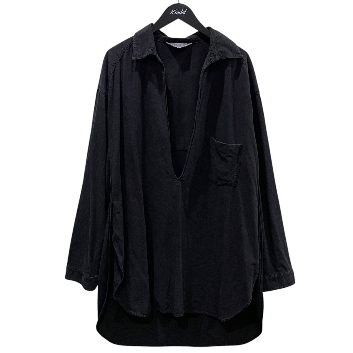 24SS シルクスエード スキッパー ロングスリーブシャツ SILK SUEDE SKIPPER LONG LS SHIRT ANC-SH30-EX