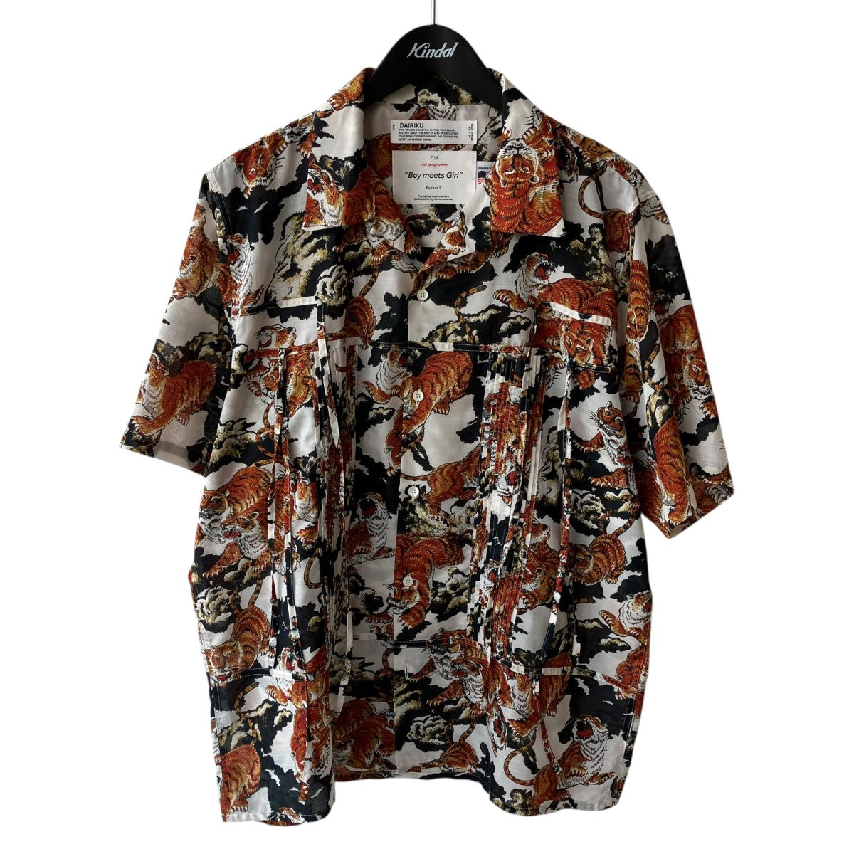22SSTiger L-S Shirt with Money Clip半袖シャツ22SS S-2