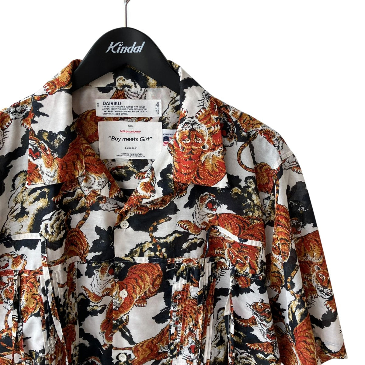 22SSTiger L-S Shirt with Money Clip半袖シャツ22SS S-2