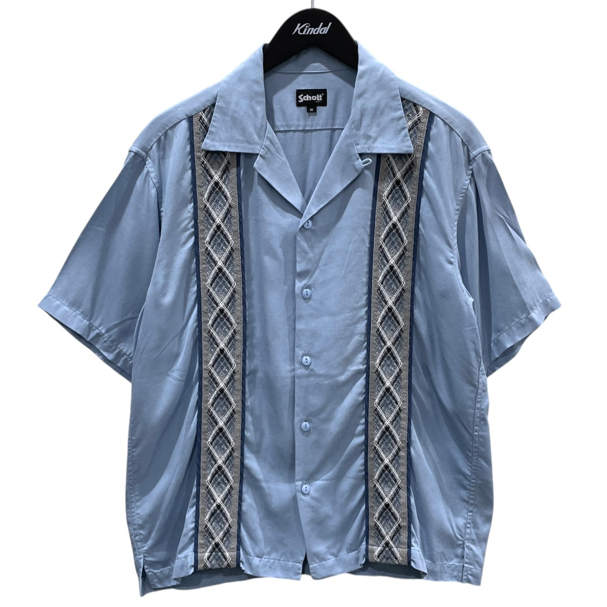 23SS オープンカラー半袖シャツ LINE 2TONE SS SHIRT ライン 2トーン ショートスリーブ シャツ 782-3123014