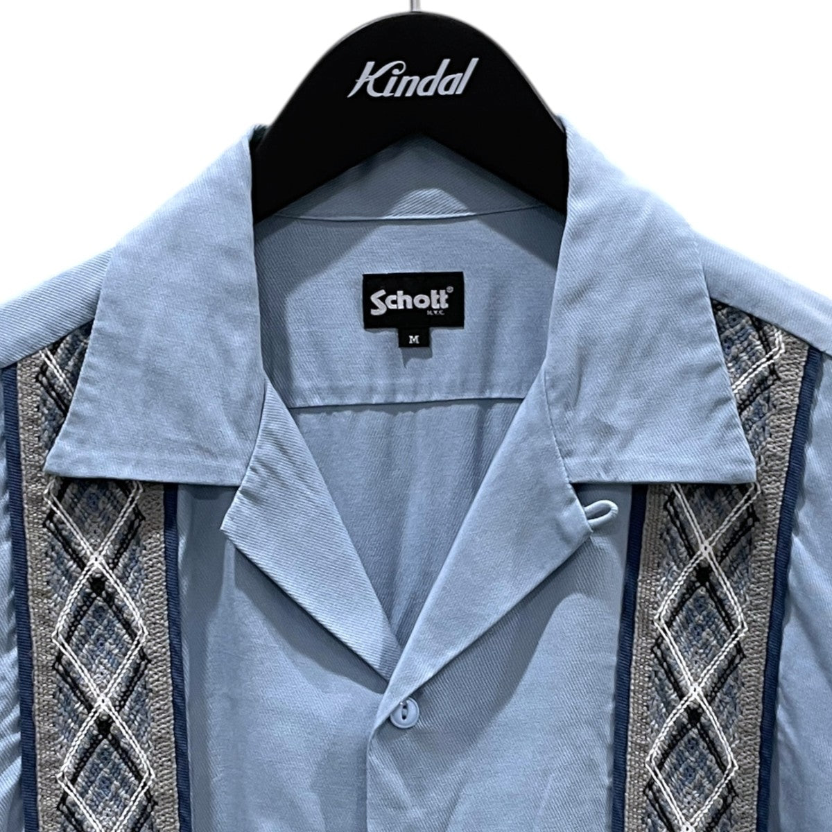 23SS オープンカラー半袖シャツ LINE 2TONE SS SHIRT ライン 2トーン ショートスリーブ シャツ 782-3123014