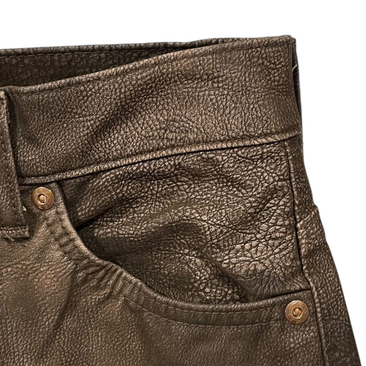 CITYSHOP×LEE 26SS フロッキー加工フェイクレザーパンツ FAUX LEATHER パンツ LB9095 古着・中古-5枚目のアイテム画像