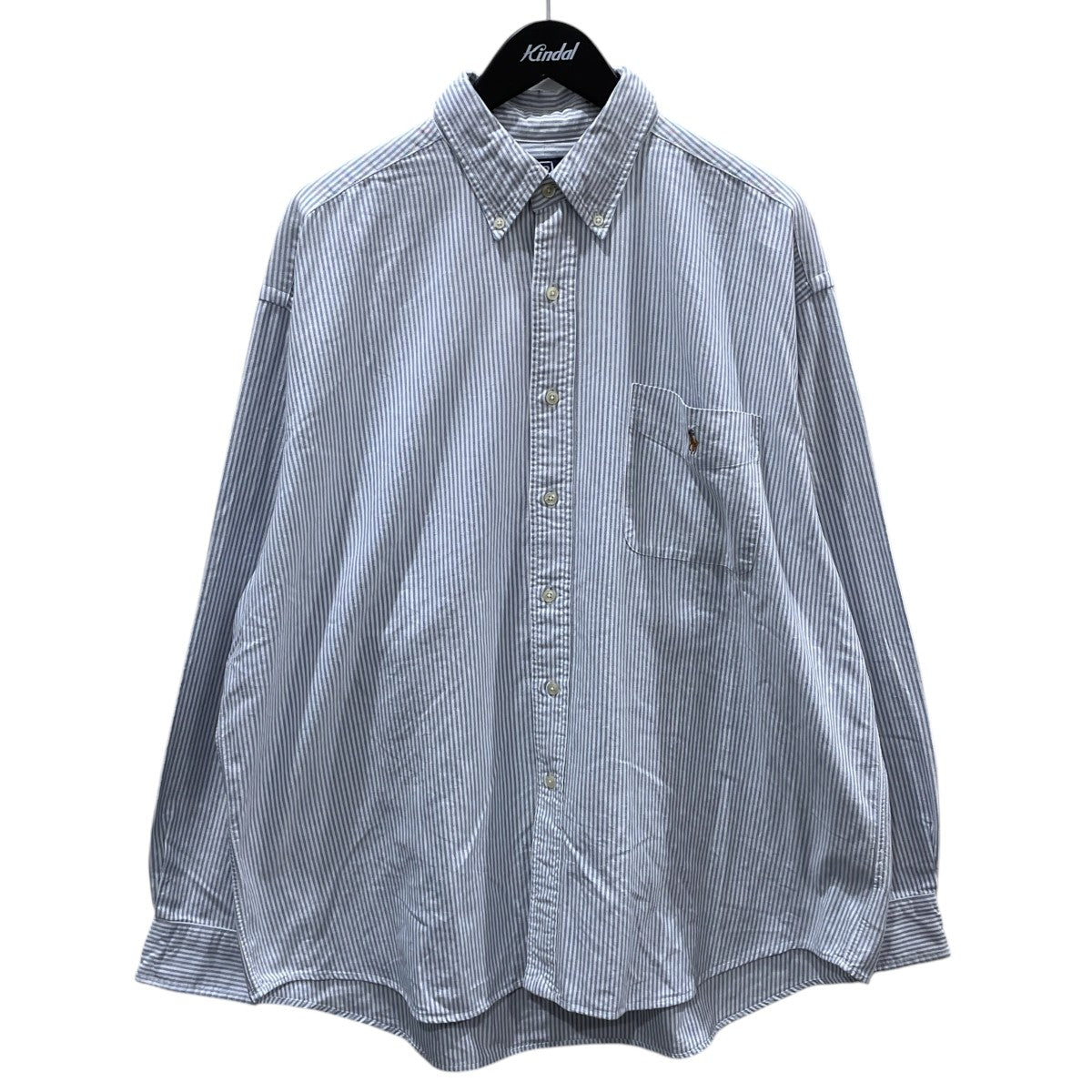 ストライプ柄ビッグシルエットボタンダウンシャツ THE BIG SHIRT ザ ビッグ シャツ