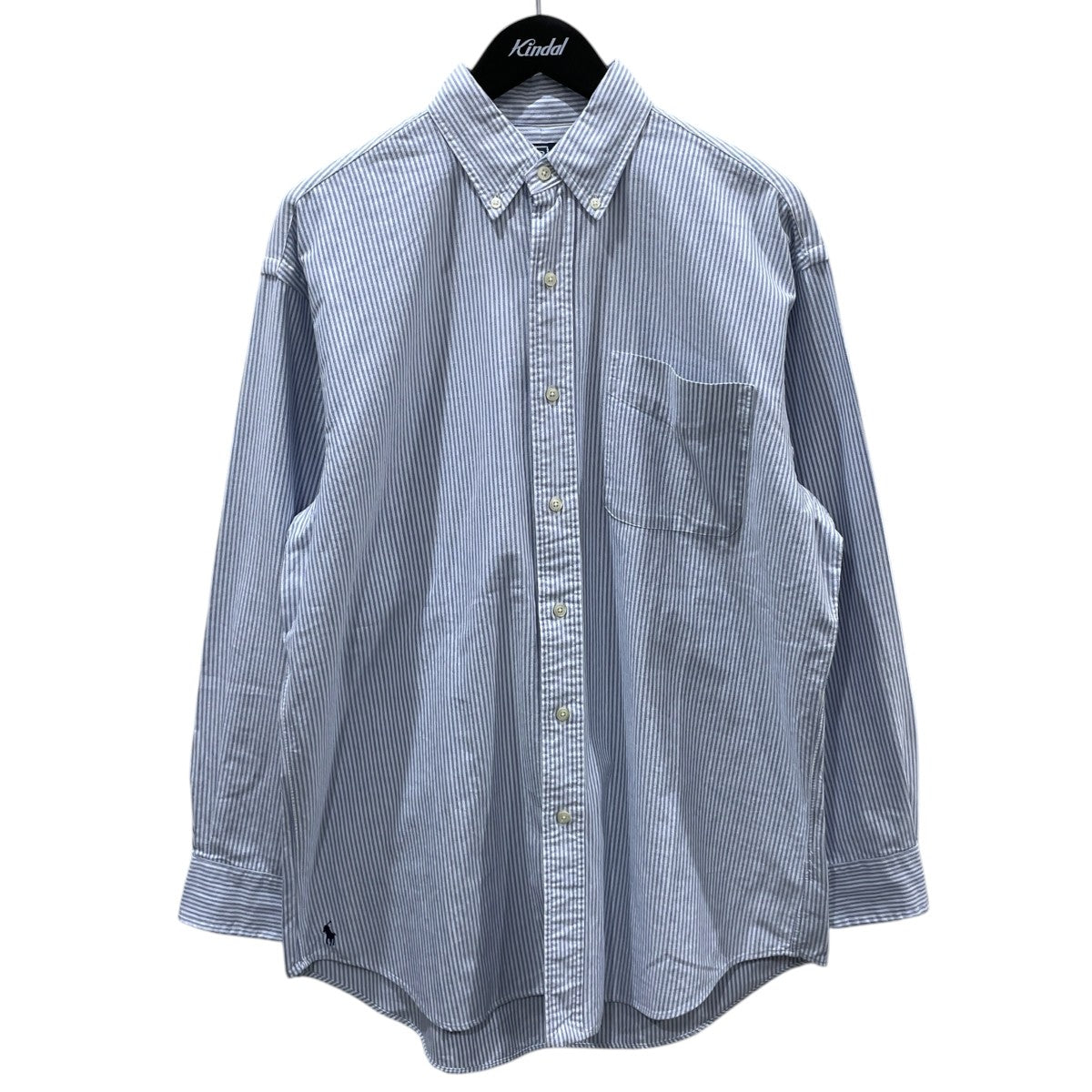 ストライプ柄ボタンダウンシャツ Striped Big Oxford Shirt ストライプ ビッグ オックスフォードシャツ THE BIG FIT MNPOWOV16820726