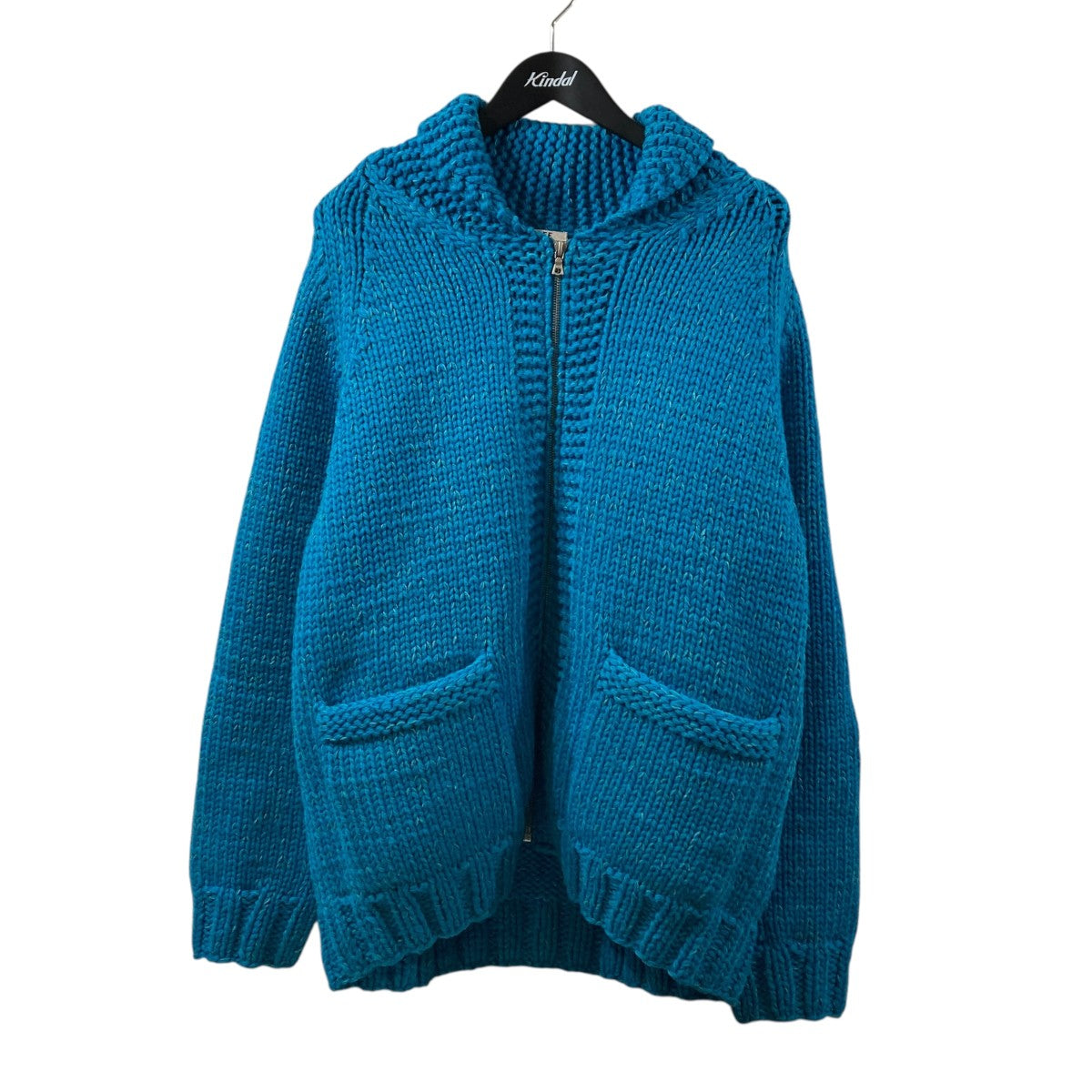 SILK WOOL HAND KNIT COWICHAN厚手ジップニットA24AC01CW