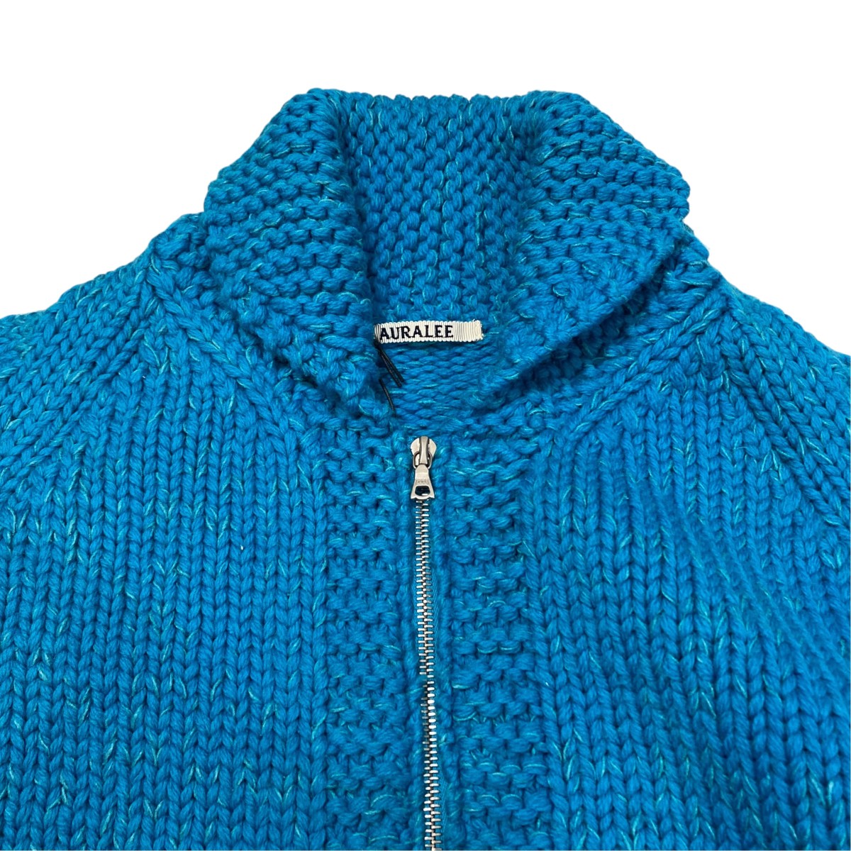 SILK WOOL HAND KNIT COWICHAN厚手ジップニットA24AC01CW