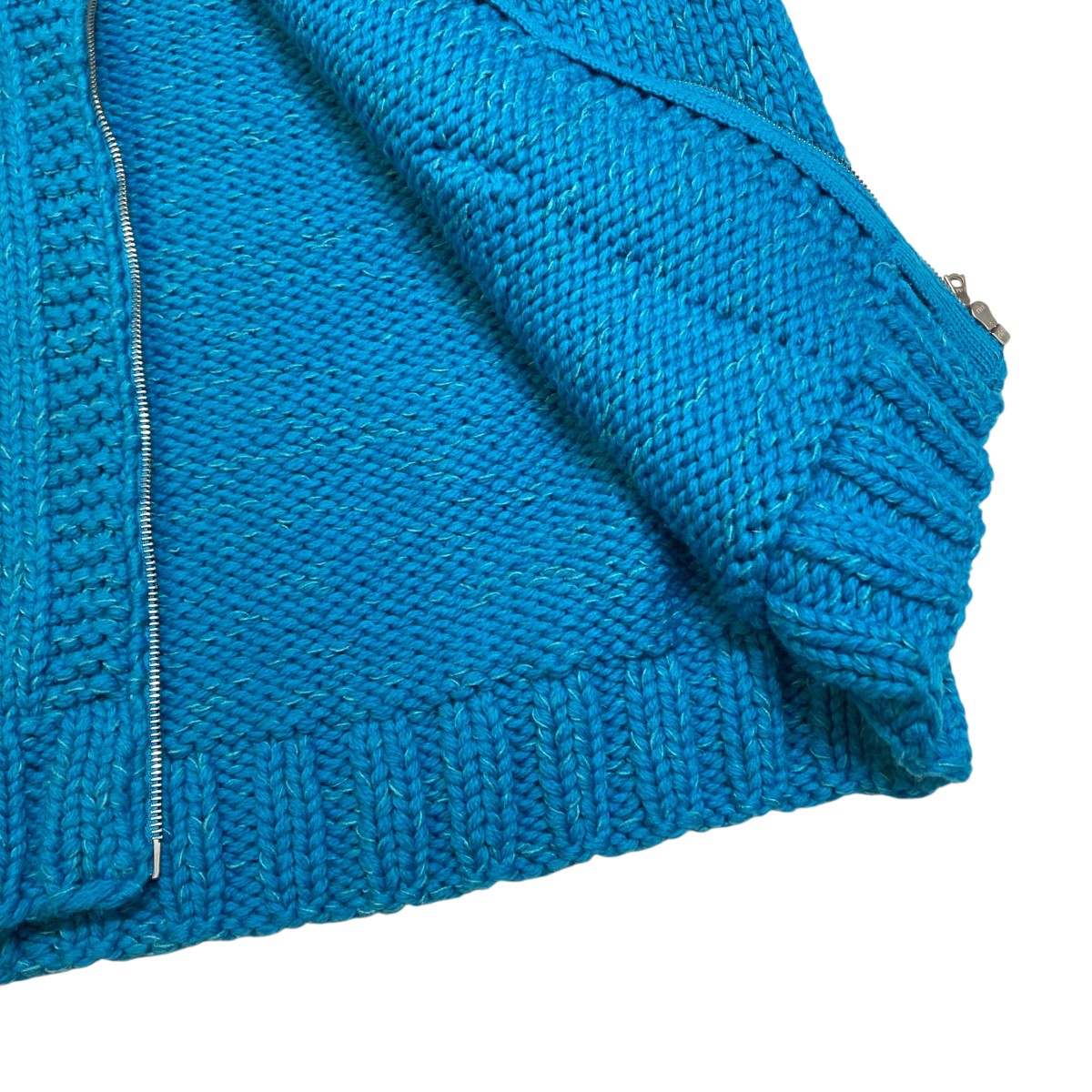 SILK WOOL HAND KNIT COWICHAN厚手ジップニットA24AC01CW