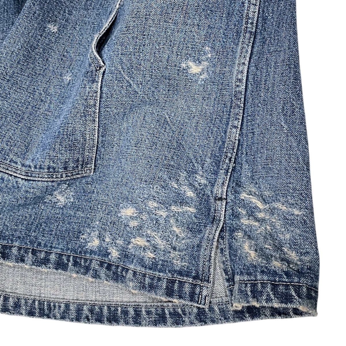 21AW セルビッチデニム ダメージ メキシカンパーカー Selvage Denim Damage Mexican Parker 21-011-MP-8010-3
