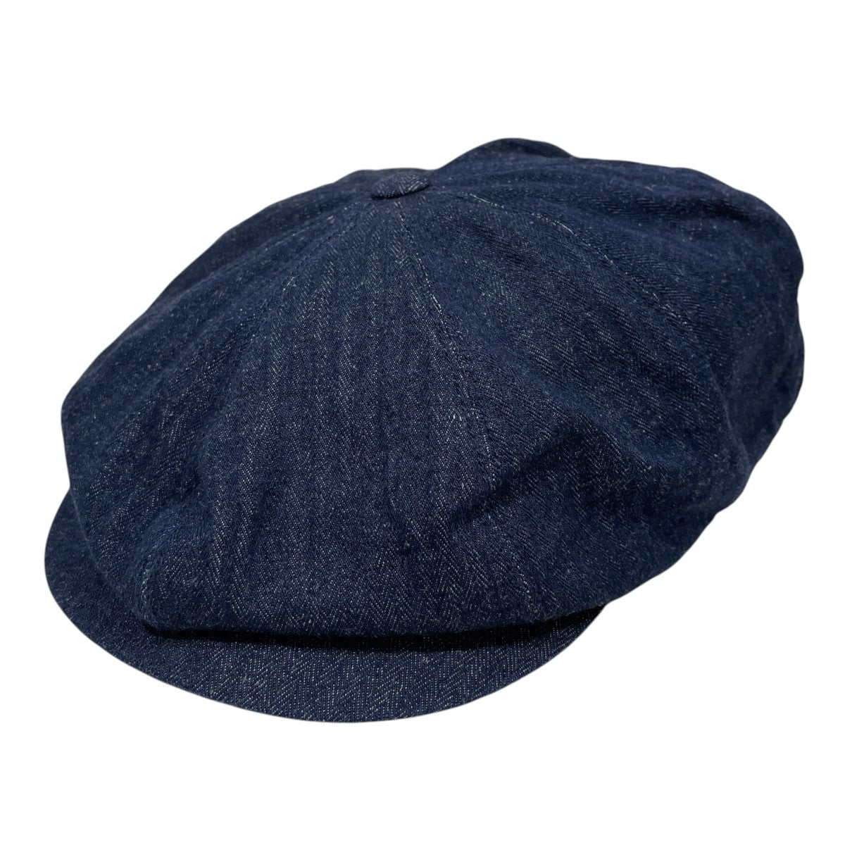 24SS コットンリネンデニムキャスケット PEAKED CAP (HERRINGBONE) ピークドキャップ (へリンボーン) 241OJ-HT02