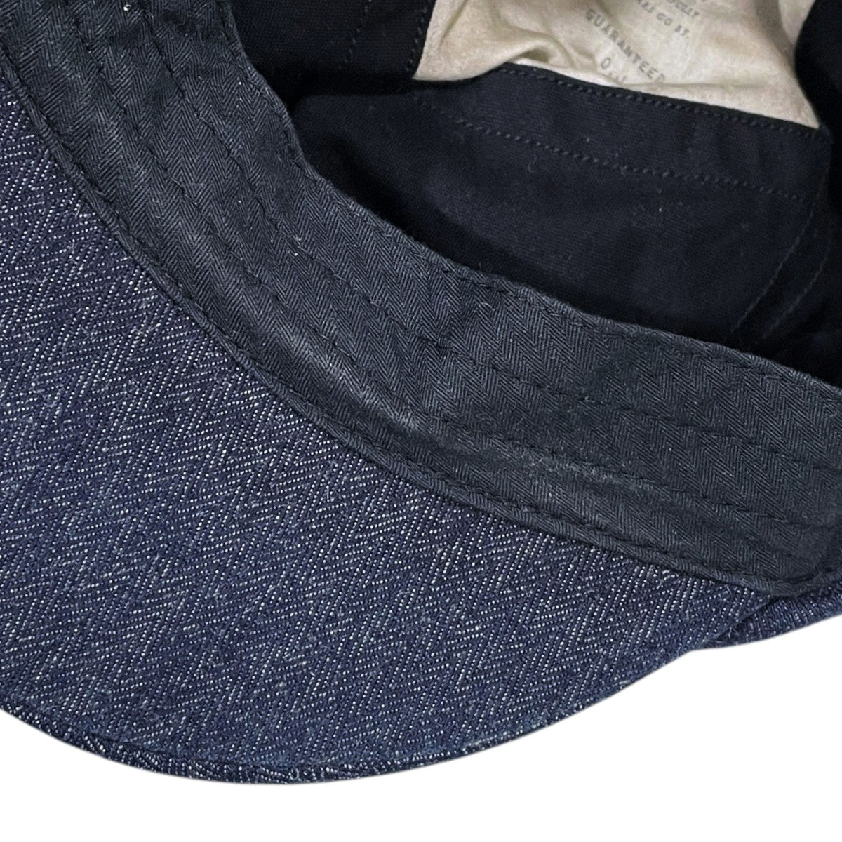 24SS コットンリネンデニムキャスケット PEAKED CAP (HERRINGBONE) ピークドキャップ (へリンボーン) 241OJ-HT02