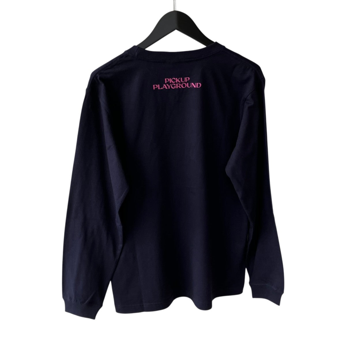 Logo Long Tee-PICK UP PLAYGROUNDロングスリーブTシャツBHCTS-00656-NVP-AM