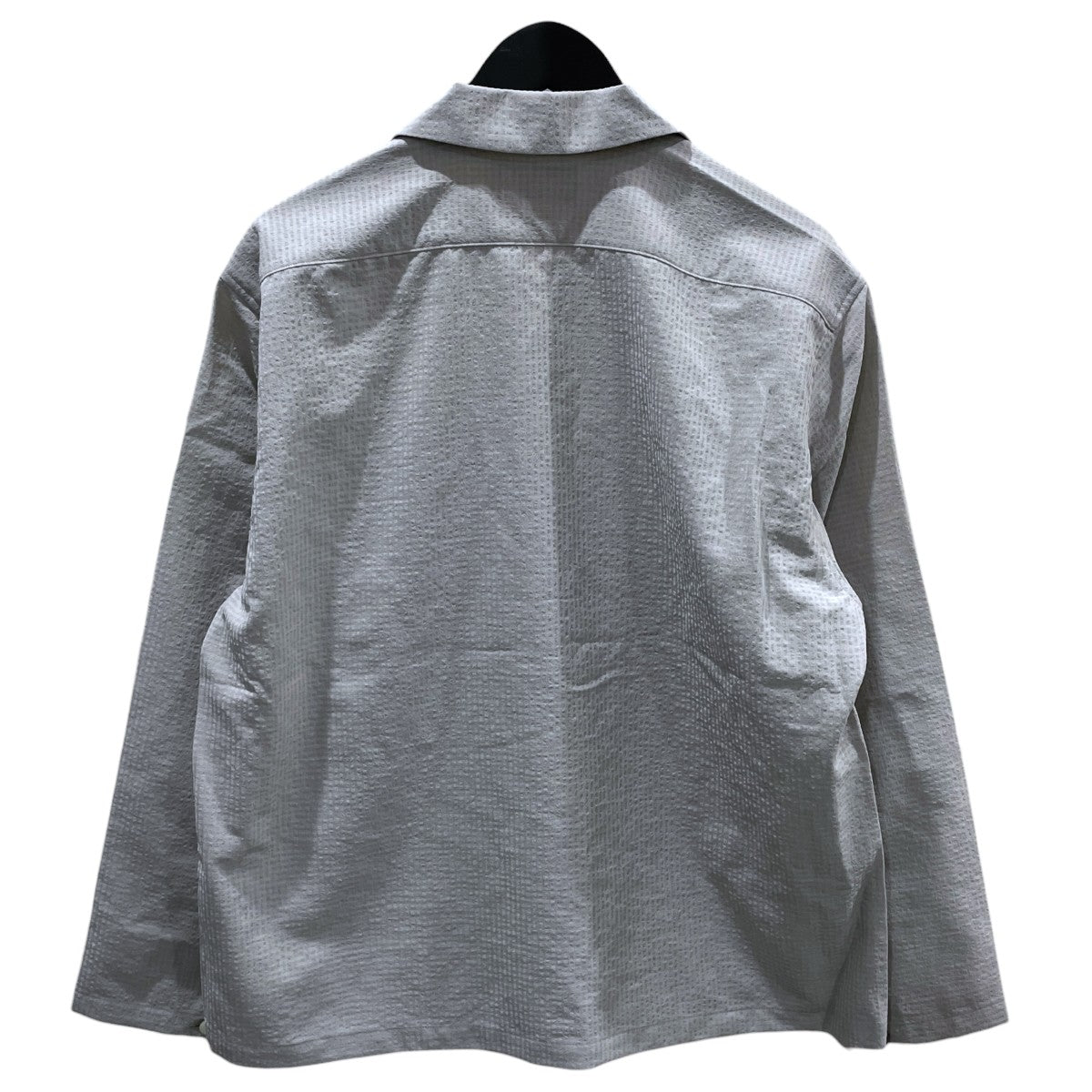 26SS シャドーギンガムチェック柄オープンカラー長袖シャツ MONOCHROME Utility L／S Shirt モノクローム ユーティリティー ロングスリーブ シャツ TR26SS-406