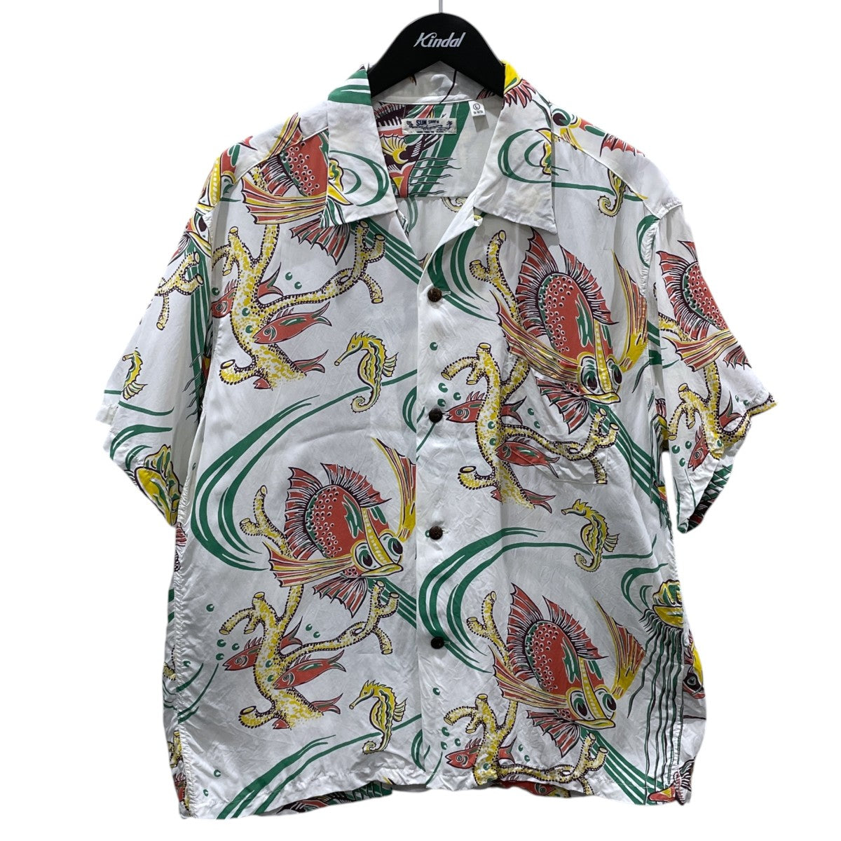 25SS オープンカラー半袖シャツ アロハシャツ  RAYON HAWAIIAN SHIRT BUG EYED FISH レーヨンハワイアンシャツ バグ アイド フィッシュ SS39417